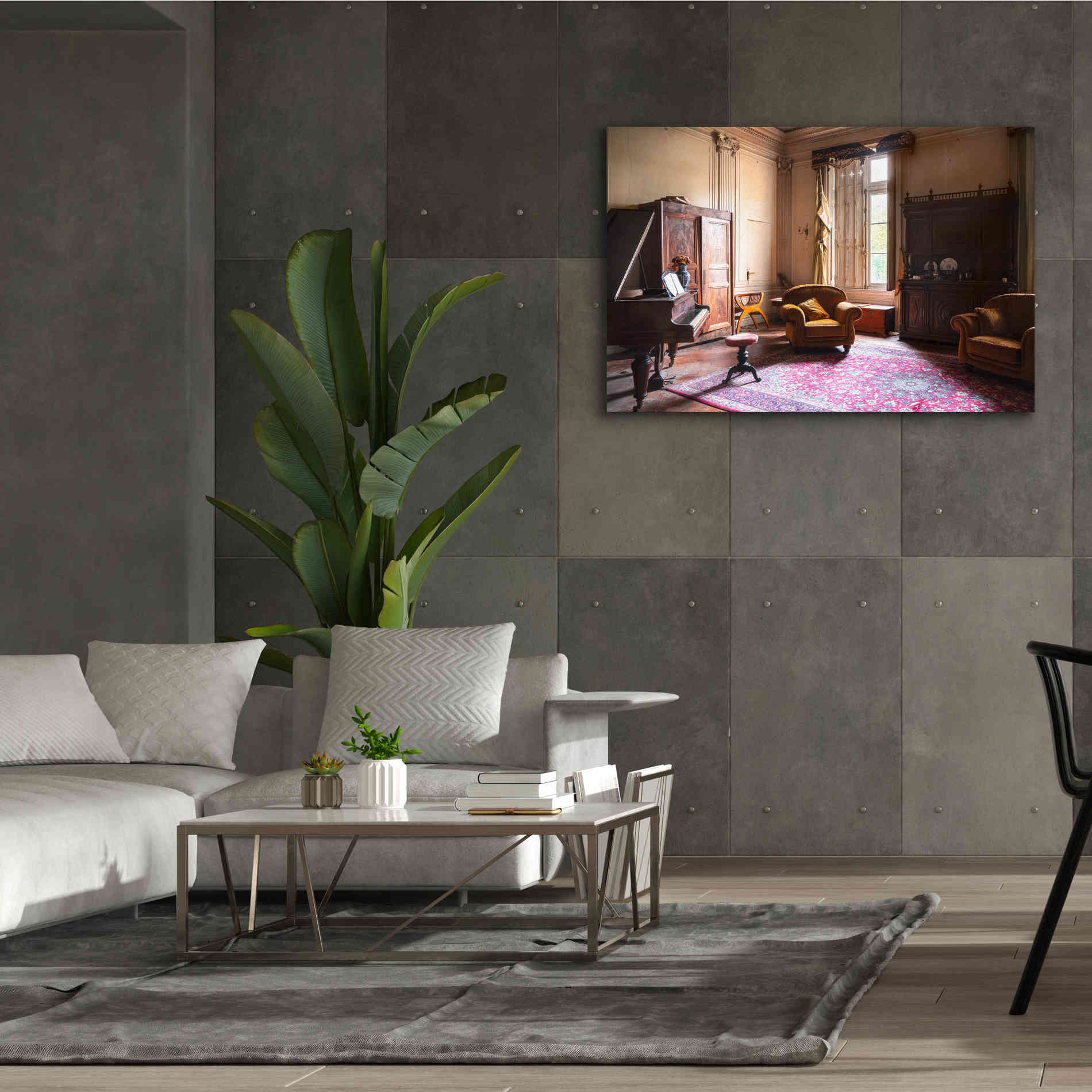 'Piano Castle' by Roman Robroek Giclee Canvas Wall Art,60 x 40