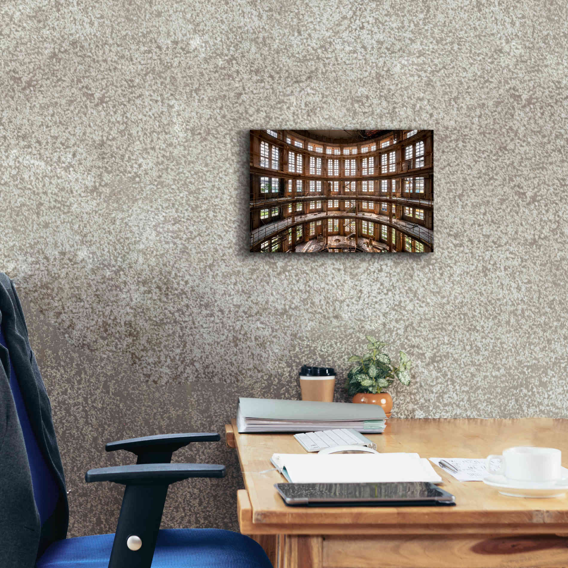 'Industrial Tower' by Roman Robroek Giclee Canvas Wall Art,18 x 12