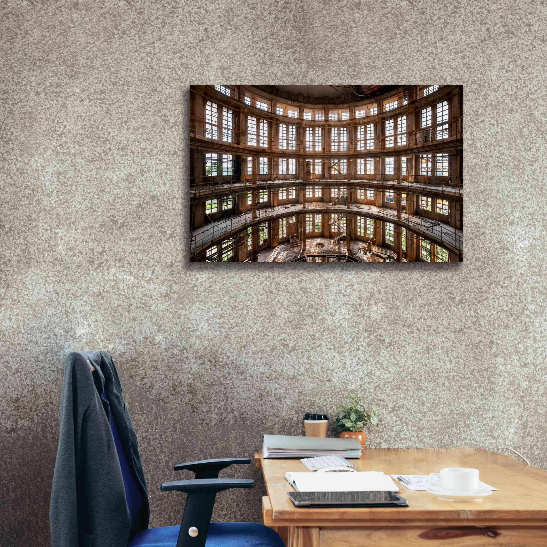 'Industrial Tower' by Roman Robroek Giclee Canvas Wall Art,40 x 26