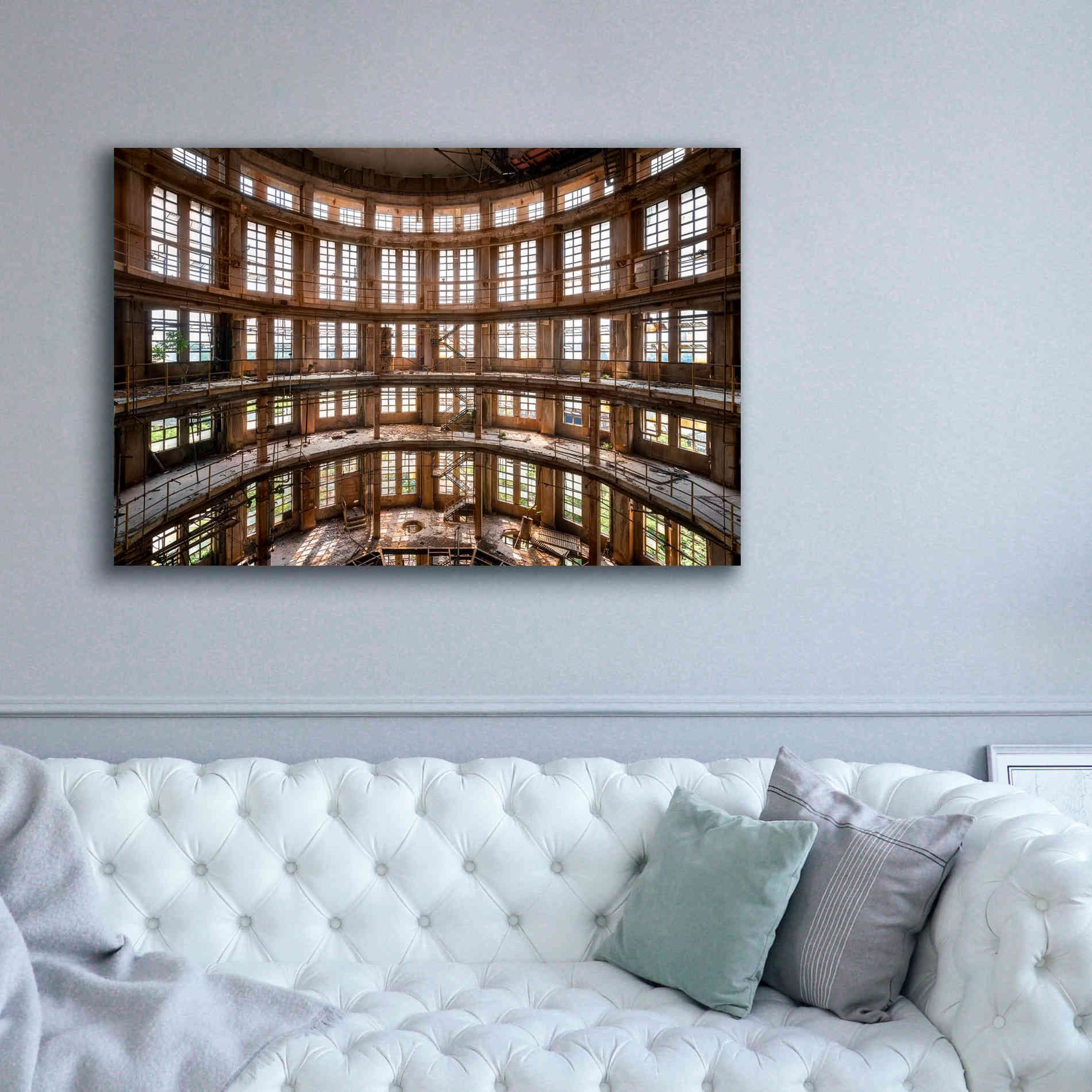 'Industrial Tower' by Roman Robroek Giclee Canvas Wall Art,60 x 40