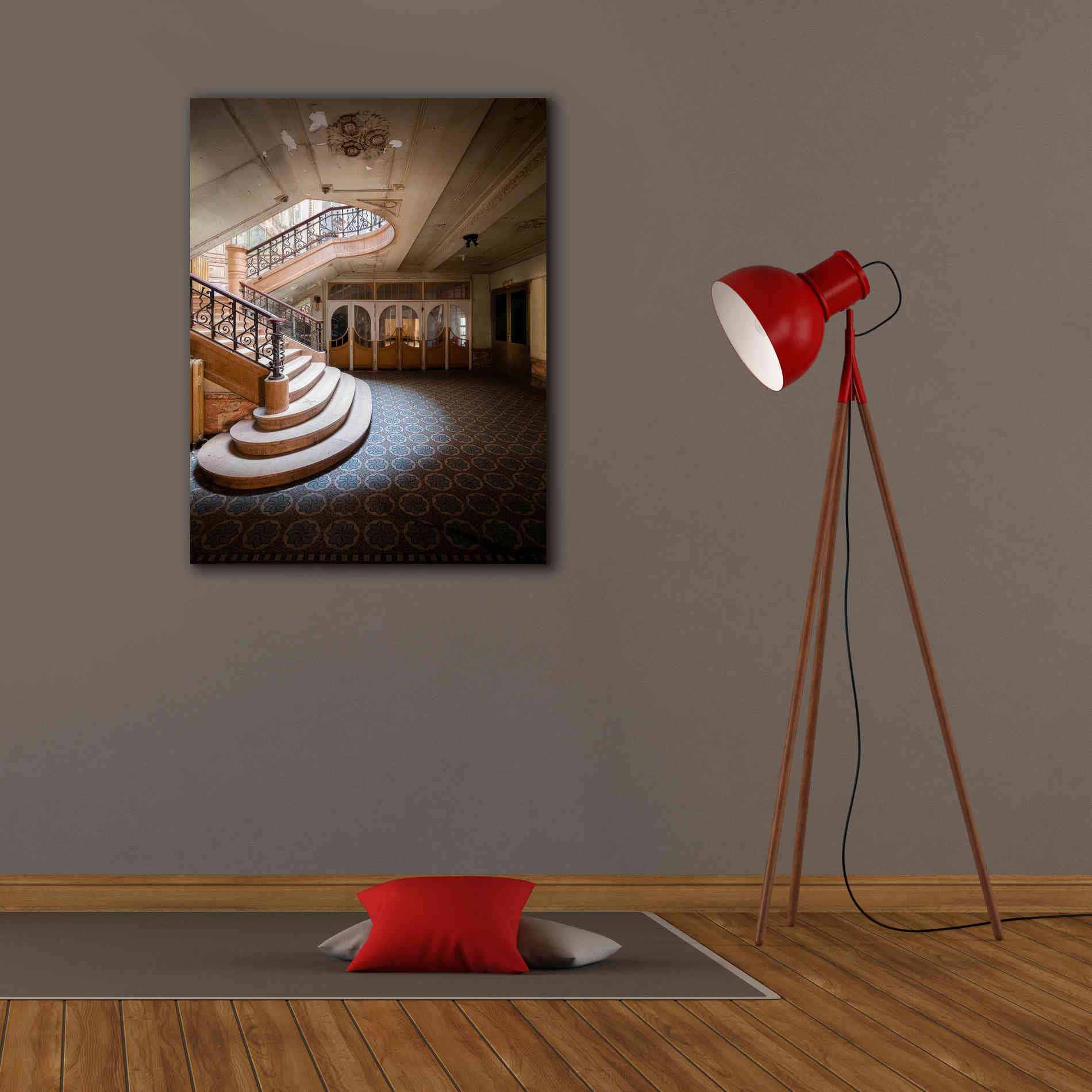 'Stairs From The Side' by Roman Robroek Giclee Canvas Wall Art,26 x 34