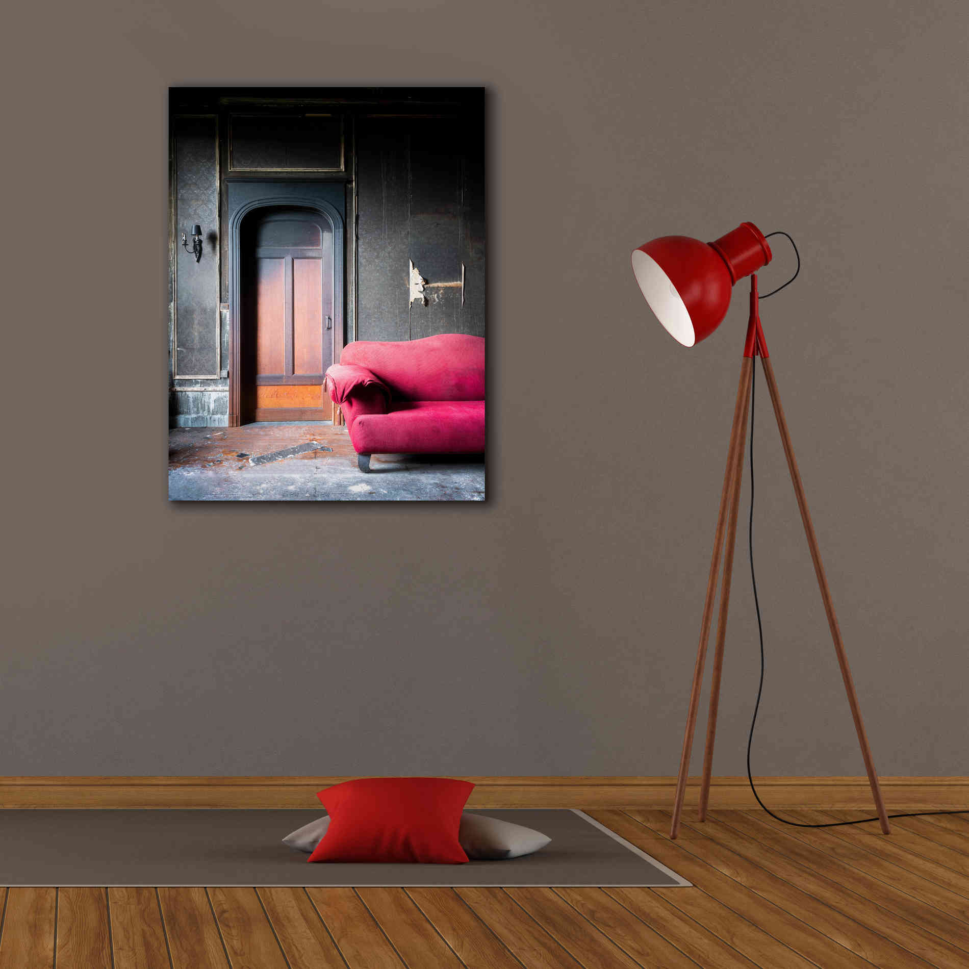 'Burned Bedroom' by Roman Robroek Giclee Canvas Wall Art,26 x 34