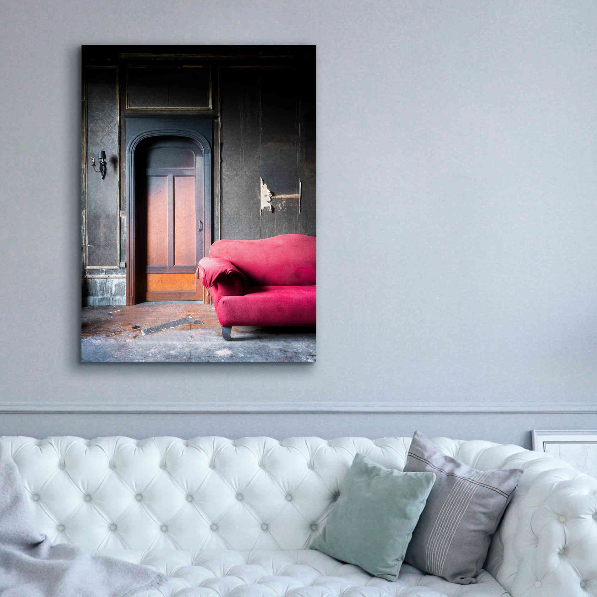 'Burned Bedroom' by Roman Robroek Giclee Canvas Wall Art,40 x 54