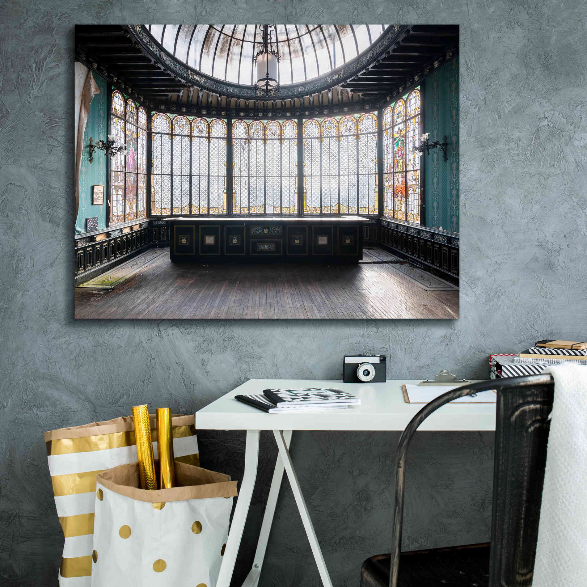 'Winter Garden Square' by Roman Robroek Giclee Canvas Wall Art,34 x 26