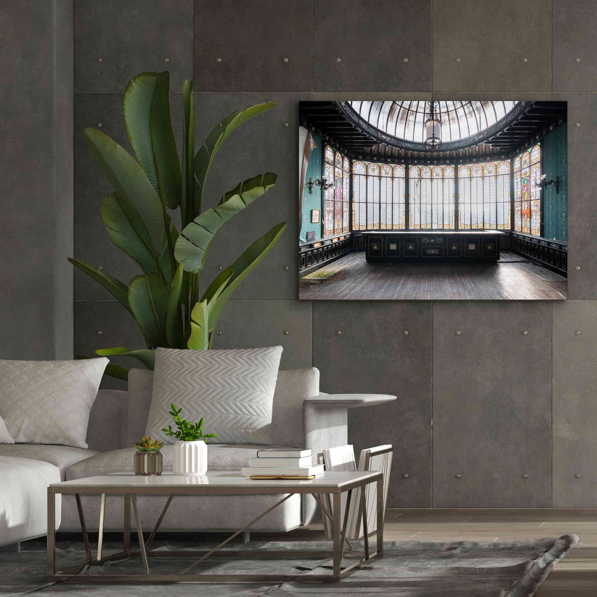 'Winter Garden Square' by Roman Robroek Giclee Canvas Wall Art,54 x 40