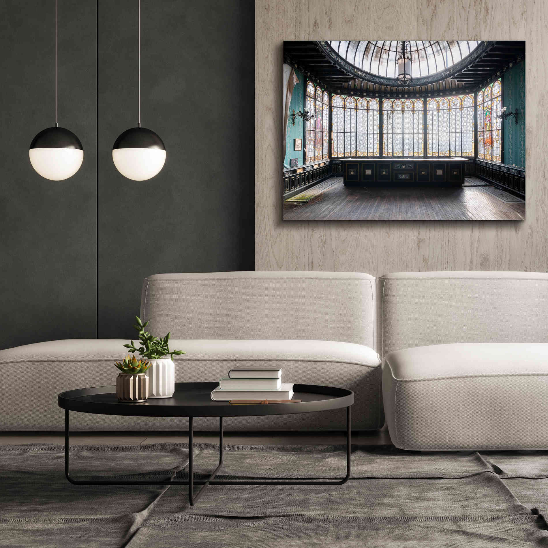 'Winter Garden Square' by Roman Robroek Giclee Canvas Wall Art,54 x 40