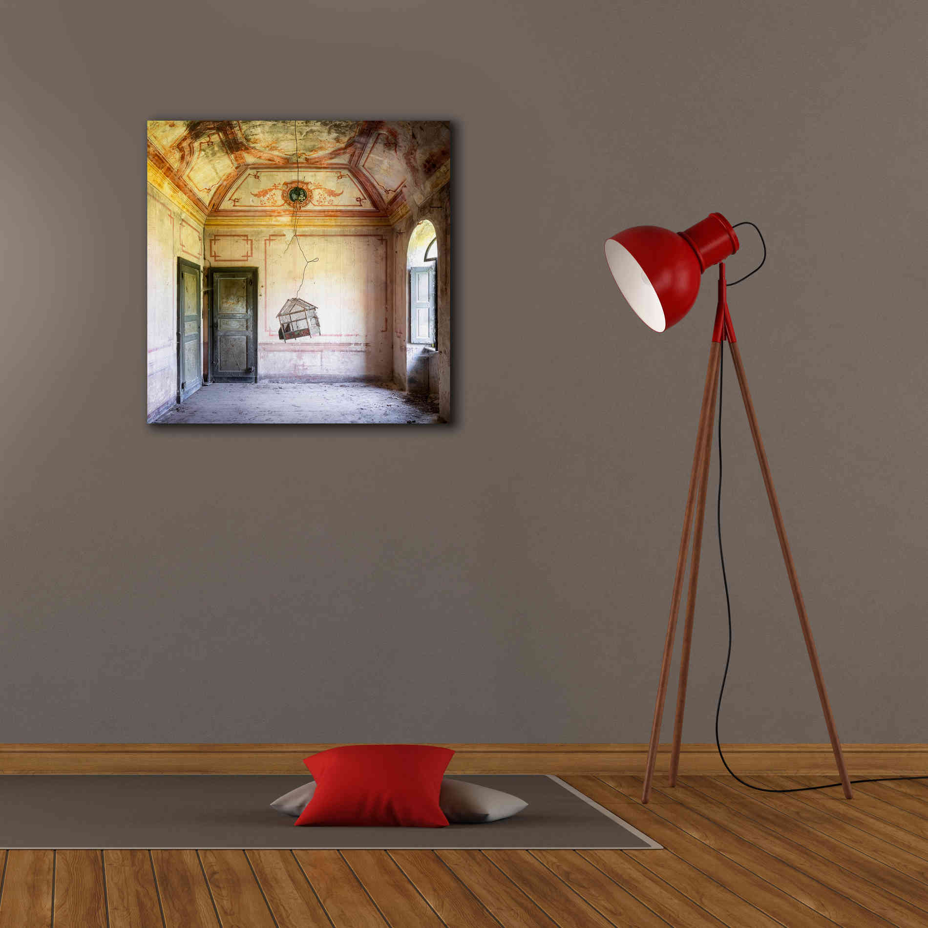 'Bird Cage' by Roman Robroek Giclee Canvas Wall Art,26 x 26