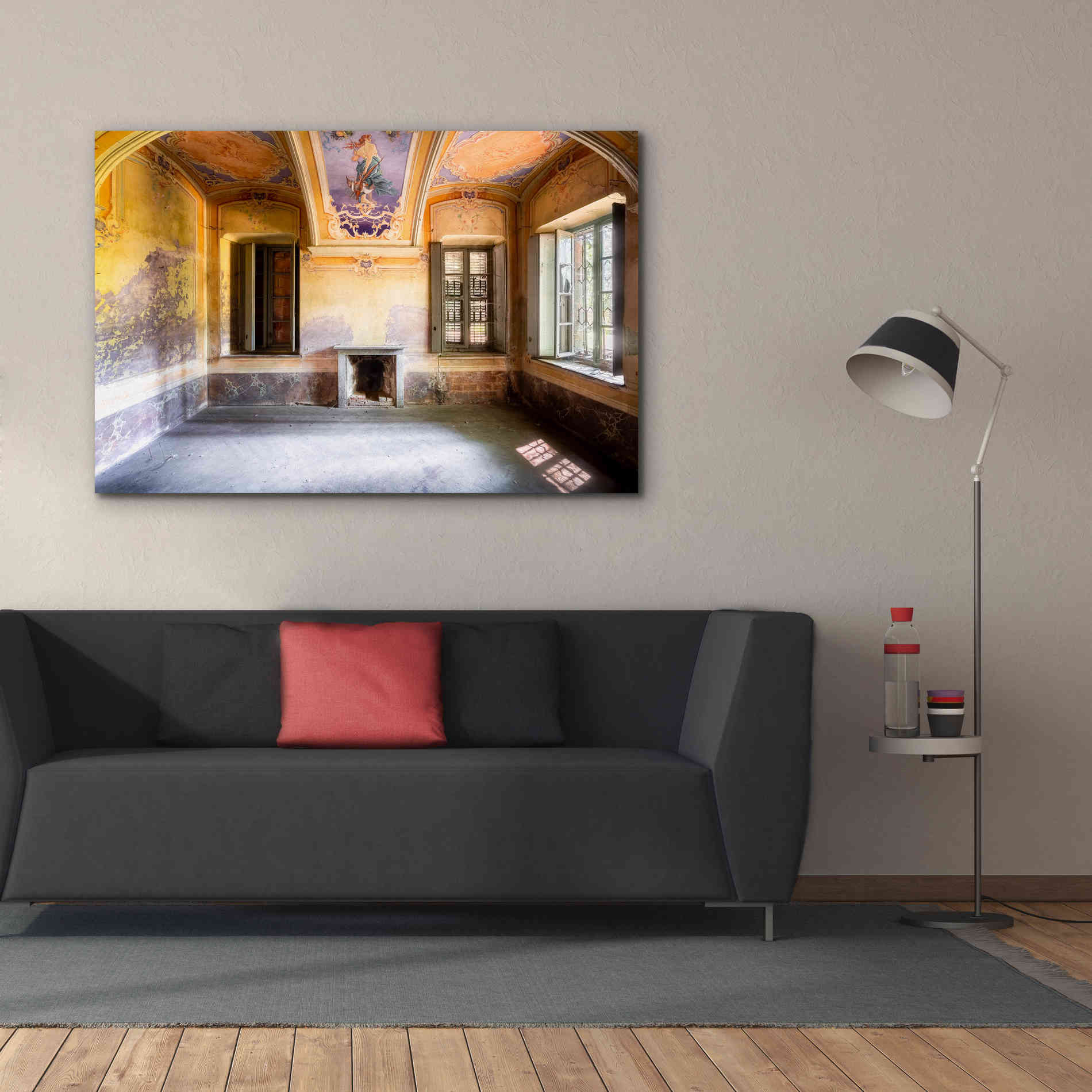 'Colored Farm' by Roman Robroek Giclee Canvas Wall Art,60 x 40