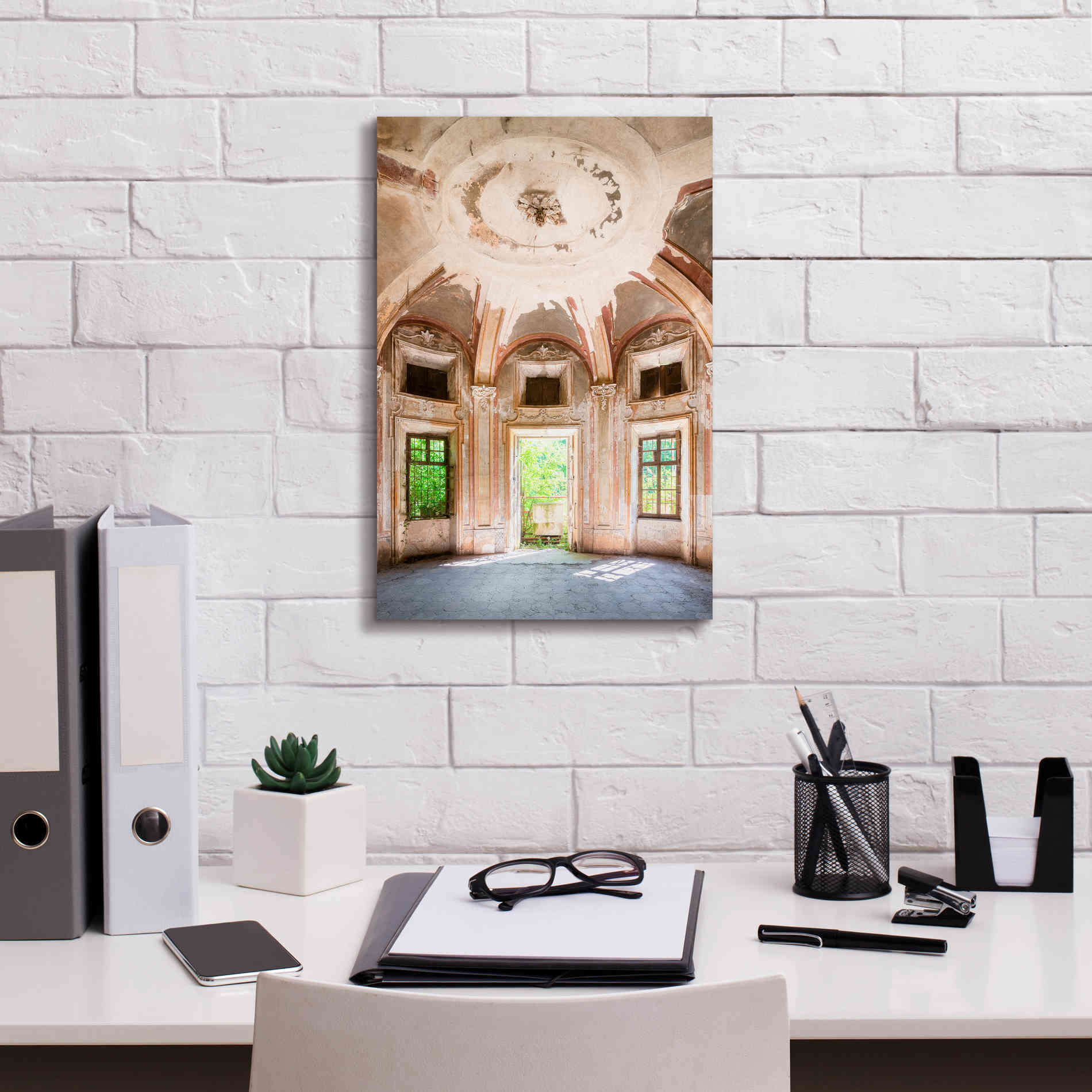 'Concrete Main Entrance' by Roman Robroek Giclee Canvas Wall Art,12 x 18