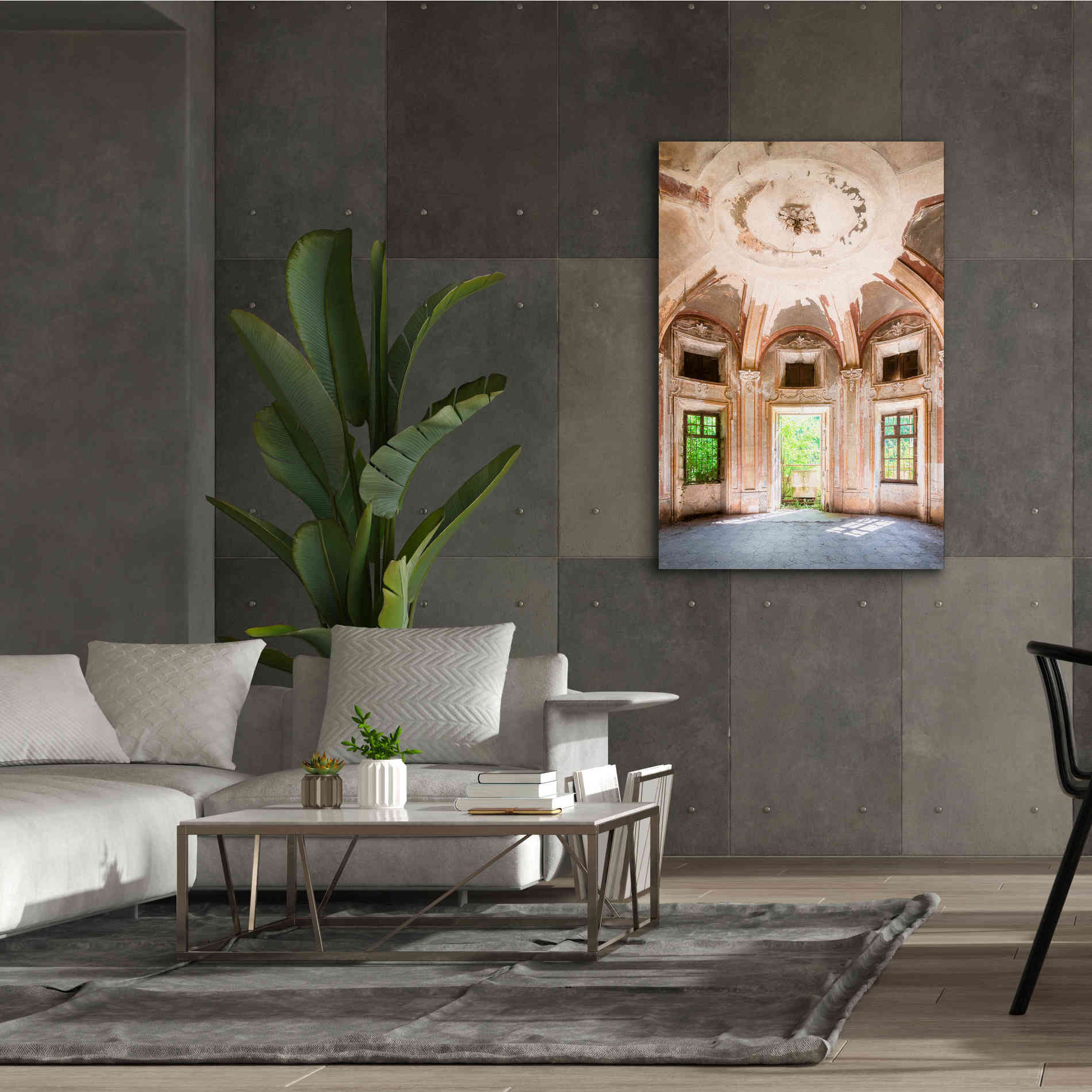 'Concrete Main Entrance' by Roman Robroek Giclee Canvas Wall Art,40 x 60