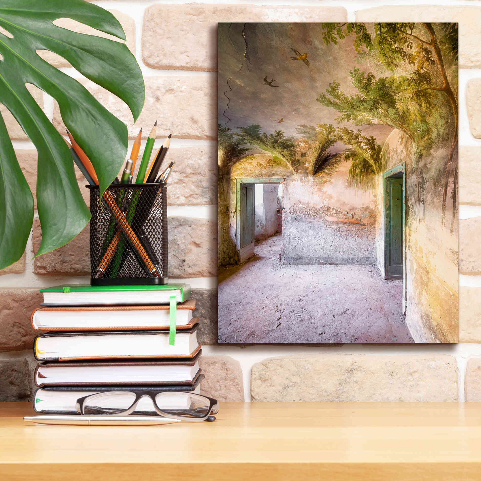 'Palm Room' by Roman Robroek Giclee Canvas Wall Art,12 x 16