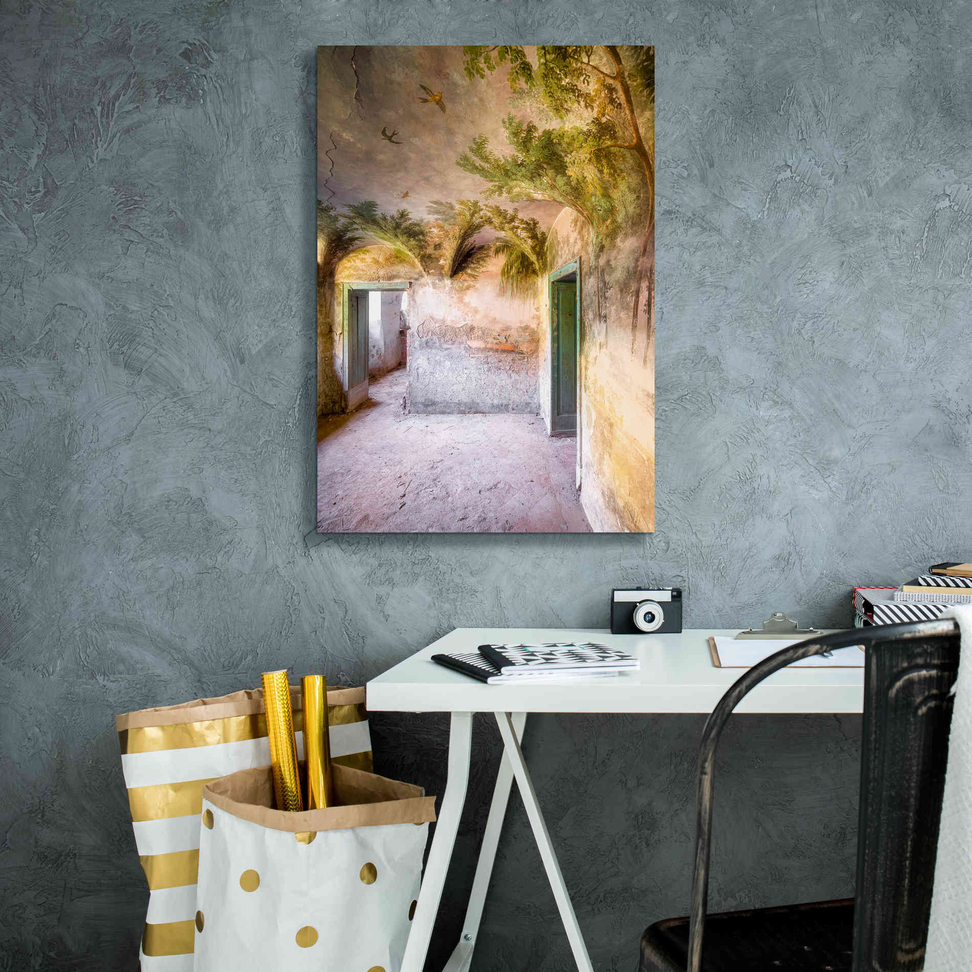 'Palm Room' by Roman Robroek Giclee Canvas Wall Art,18 x 26