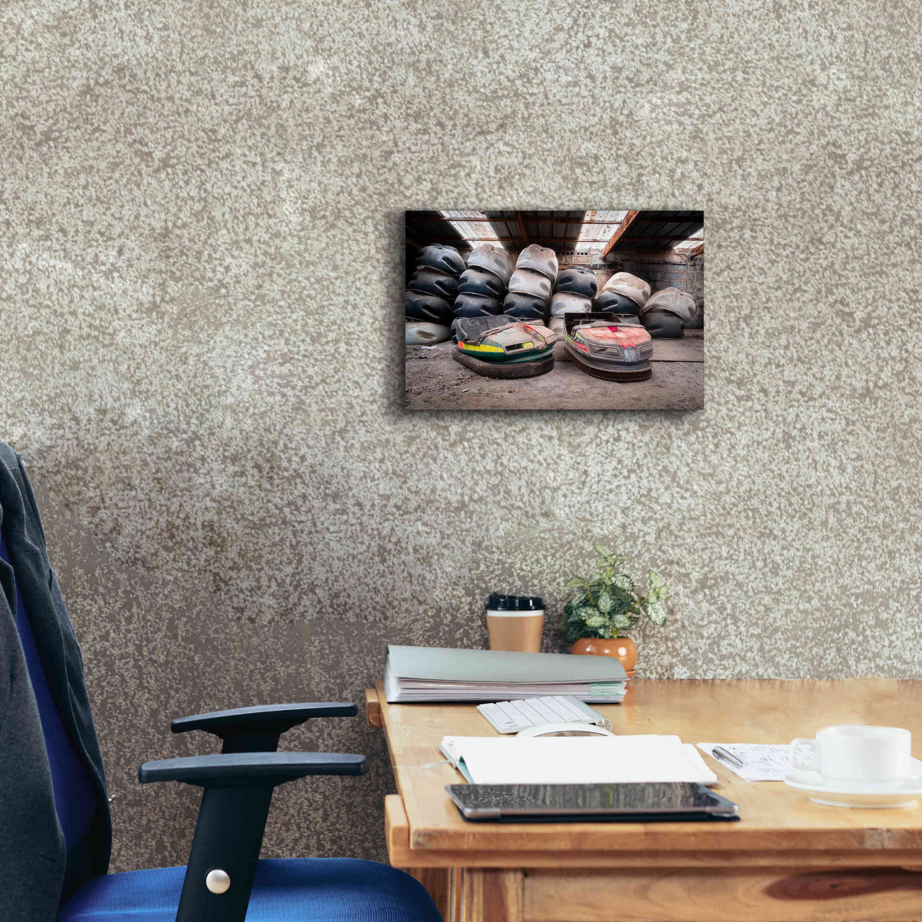 'Bumper Cars' by Roman Robroek Giclee Canvas Wall Art,18 x 12