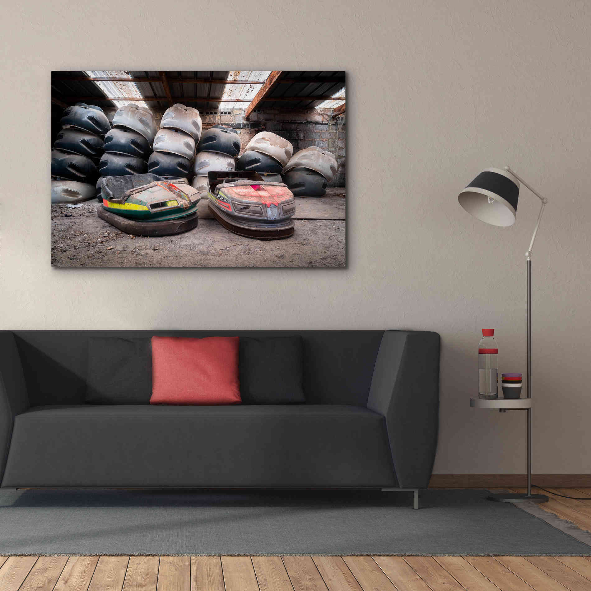 'Bumper Cars' by Roman Robroek Giclee Canvas Wall Art,60 x 40