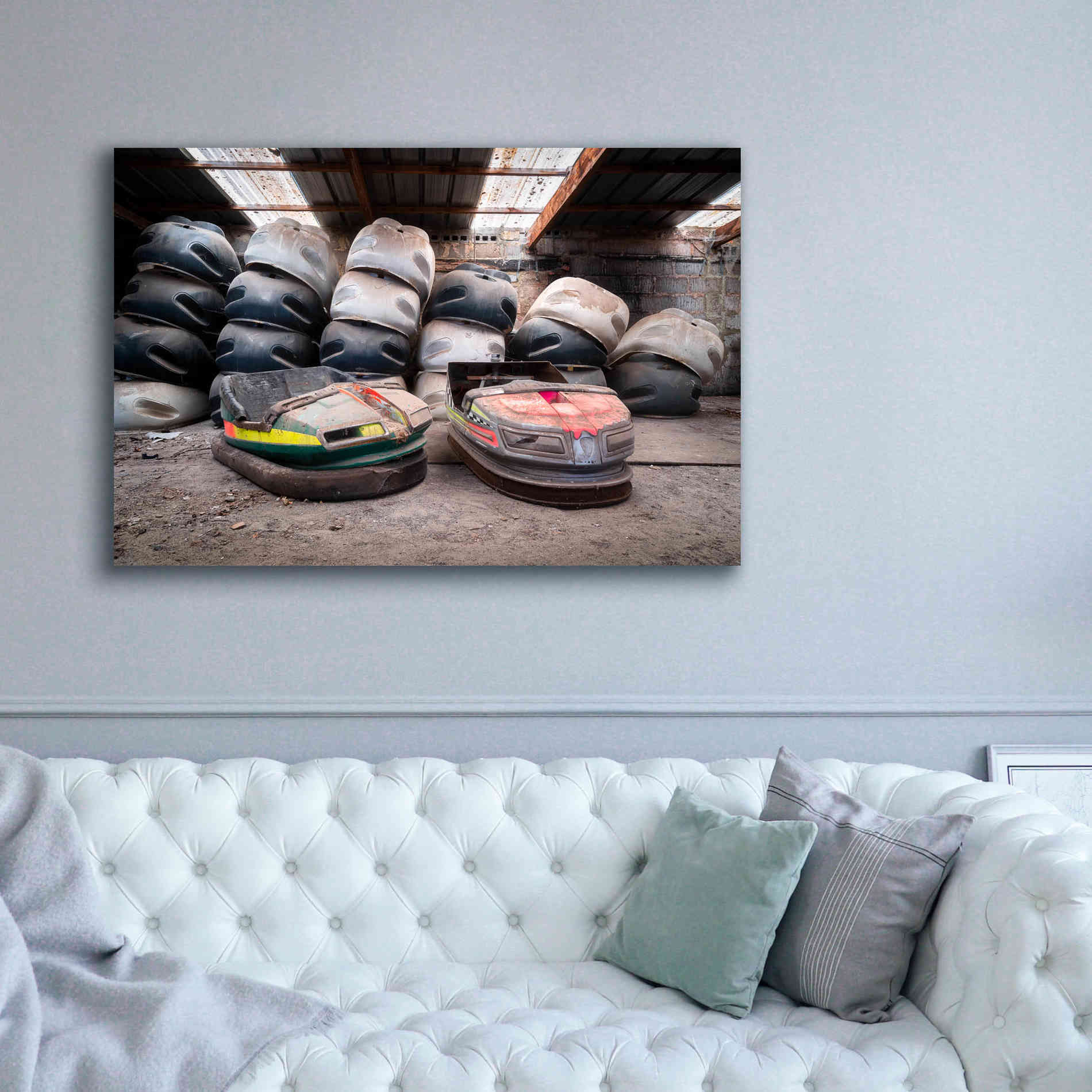 'Bumper Cars' by Roman Robroek Giclee Canvas Wall Art,60 x 40