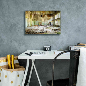 'Old Abandoned Gym' by Roman Robroek Giclee Canvas Wall Art,18 x 12