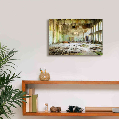 Image of 'Old Abandoned Gym' by Roman Robroek Giclee Canvas Wall Art,18 x 12