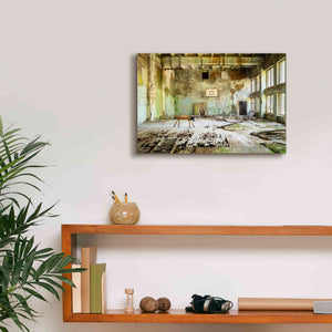 'Old Abandoned Gym' by Roman Robroek Giclee Canvas Wall Art,18 x 12