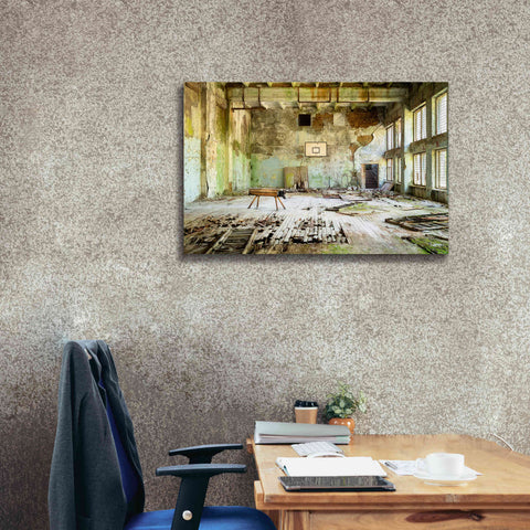 Image of 'Old Abandoned Gym' by Roman Robroek Giclee Canvas Wall Art,40 x 26