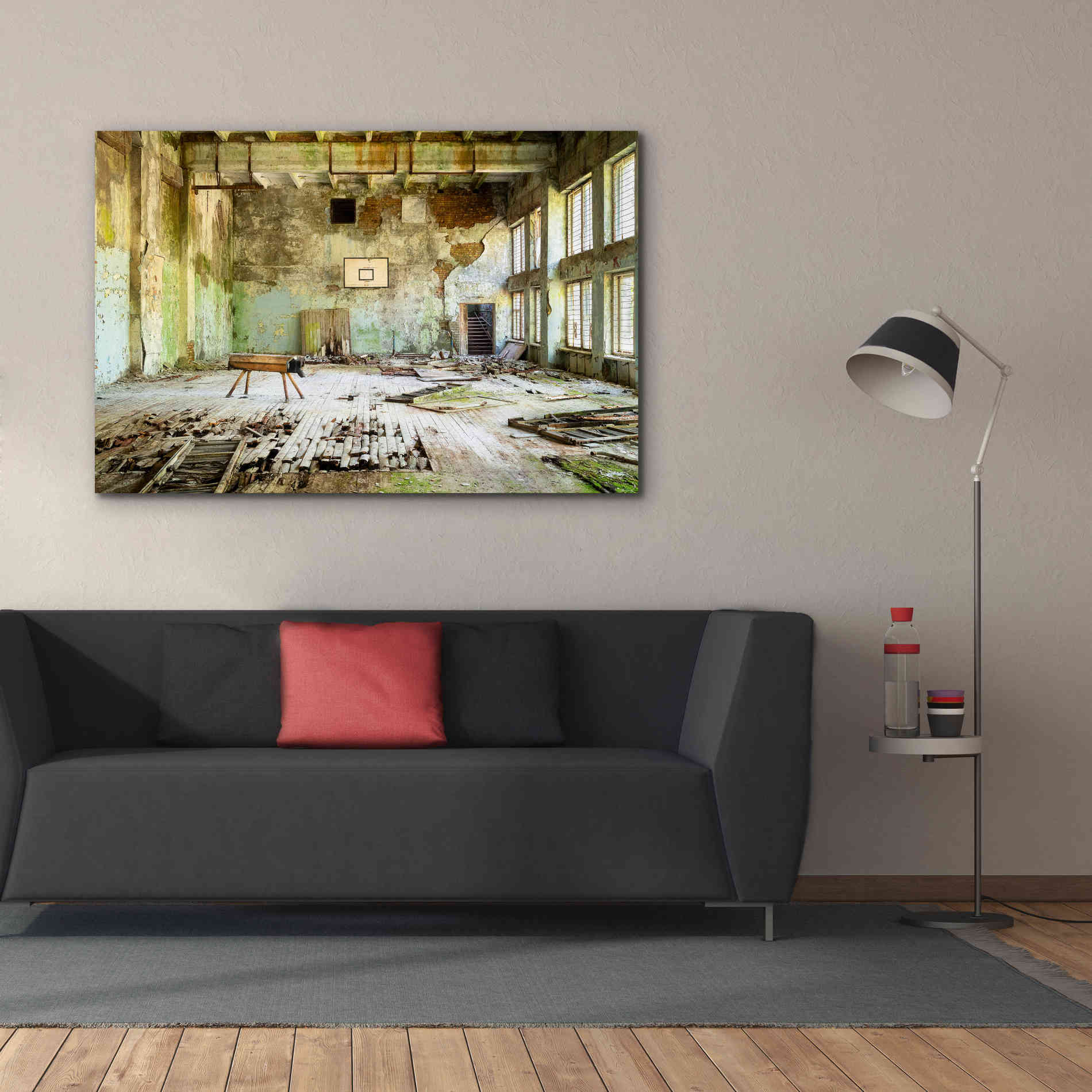 'Old Abandoned Gym' by Roman Robroek Giclee Canvas Wall Art,60 x 40