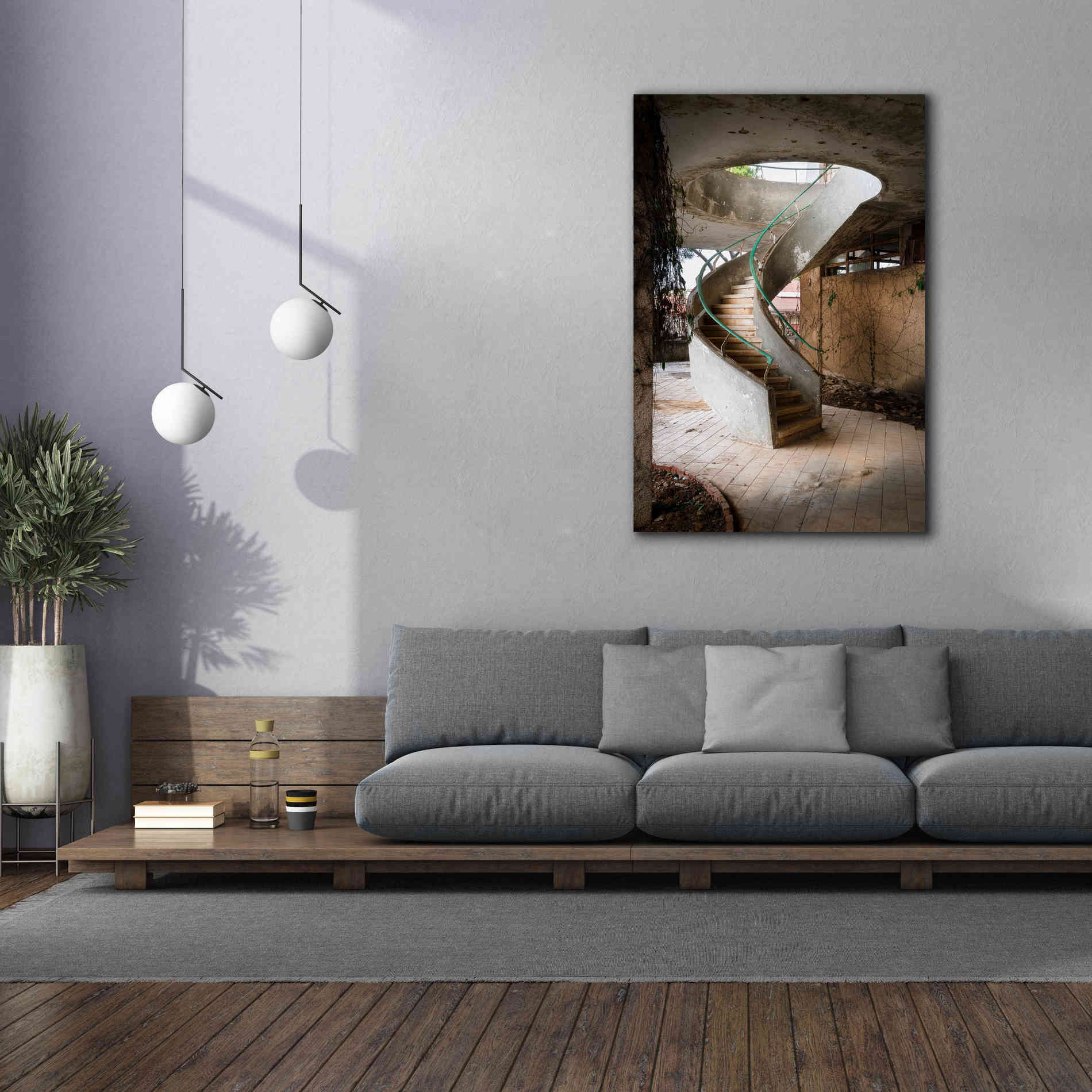 'Curved Staircase' by Roman Robroek Giclee Canvas Wall Art,40 x 60