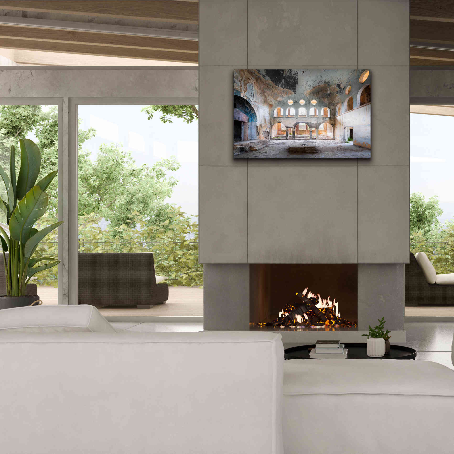 'Concrete Synagogue' by Roman Robroek Giclee Canvas Wall Art,40 x 26