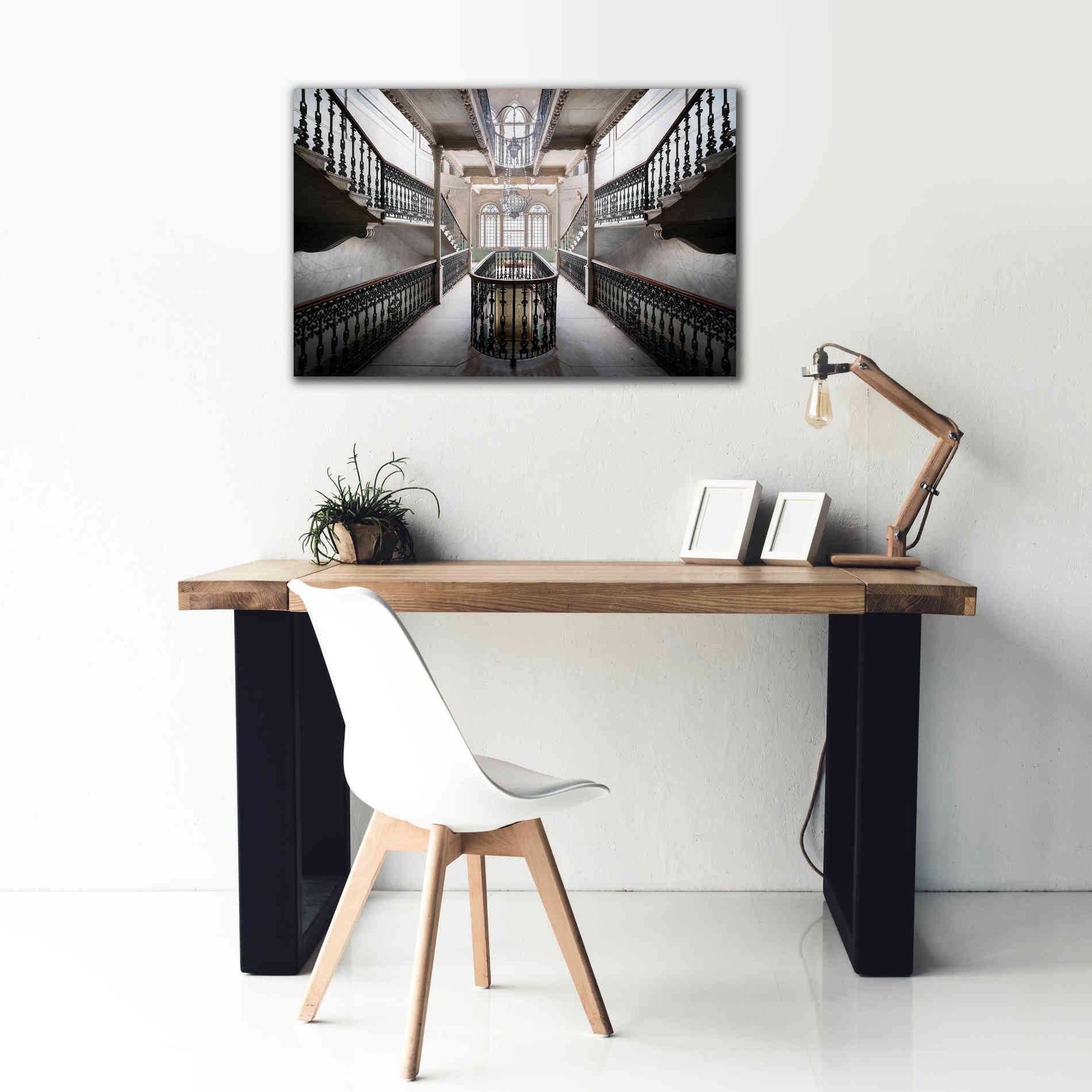 'Elegant Stairs' by Roman Robroek Giclee Canvas Wall Art,40 x 26