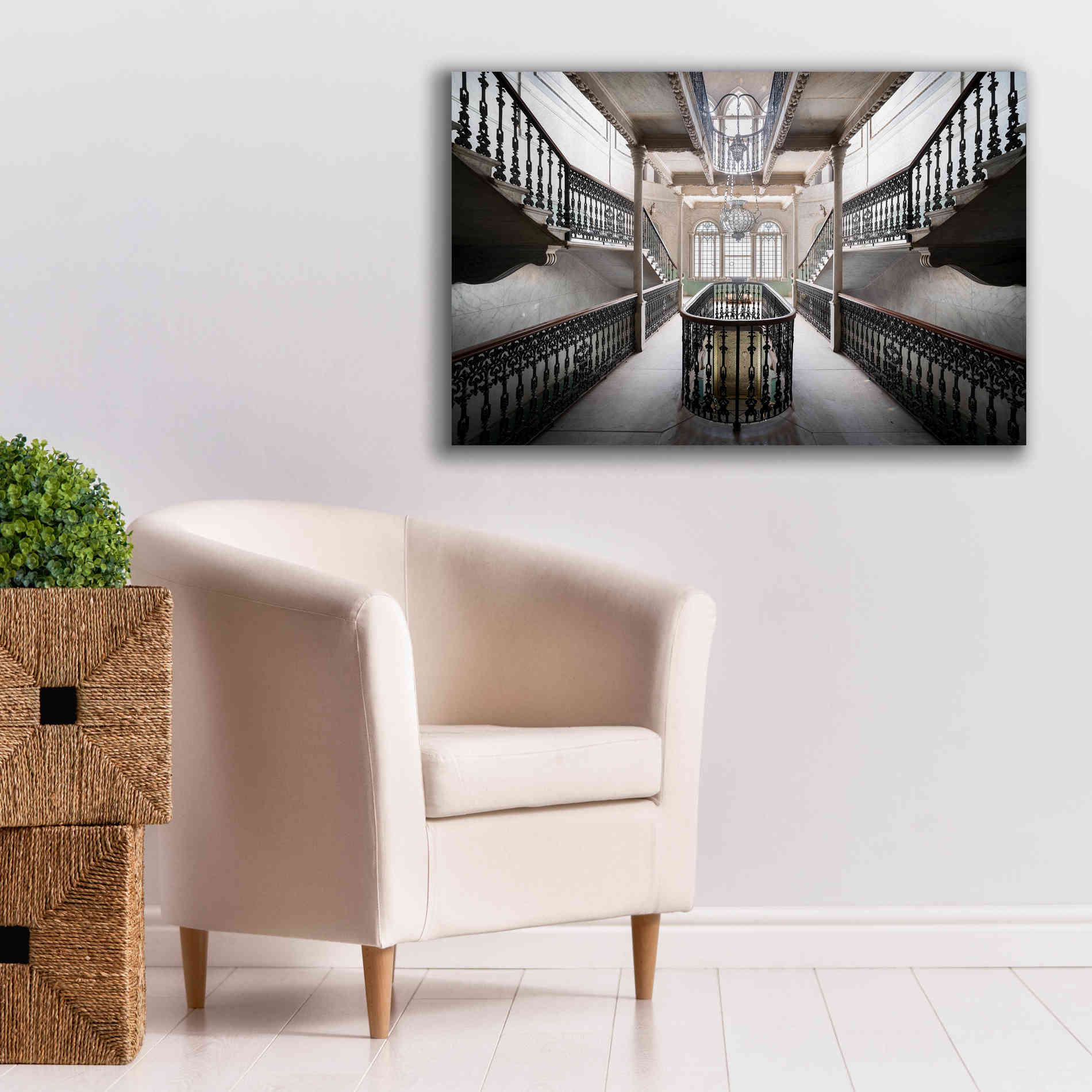 'Elegant Stairs' by Roman Robroek Giclee Canvas Wall Art,40 x 26