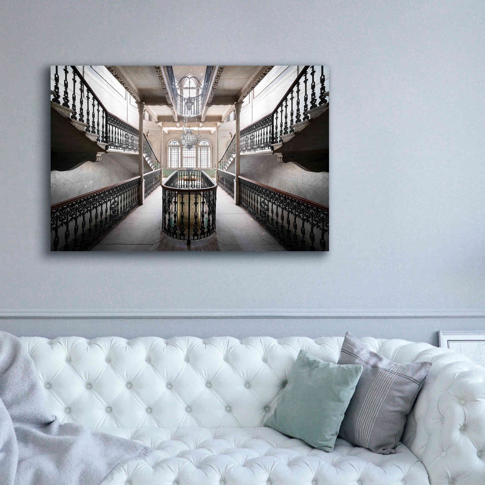 'Elegant Stairs' by Roman Robroek Giclee Canvas Wall Art,60 x 40