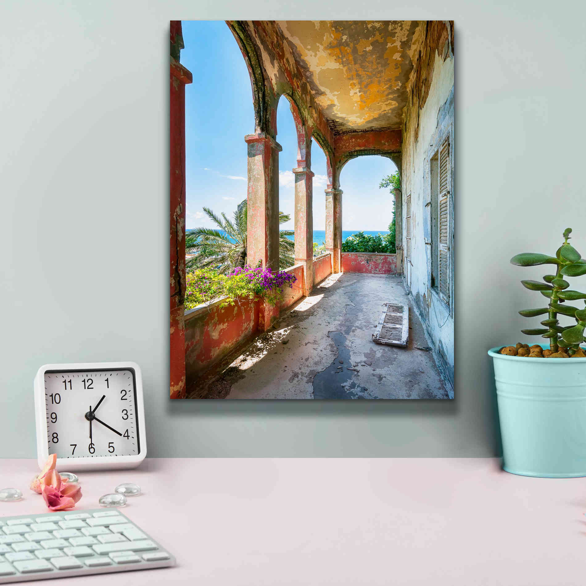 'Romantic Balcony' by Roman Robroek Giclee Canvas Wall Art,12 x 16