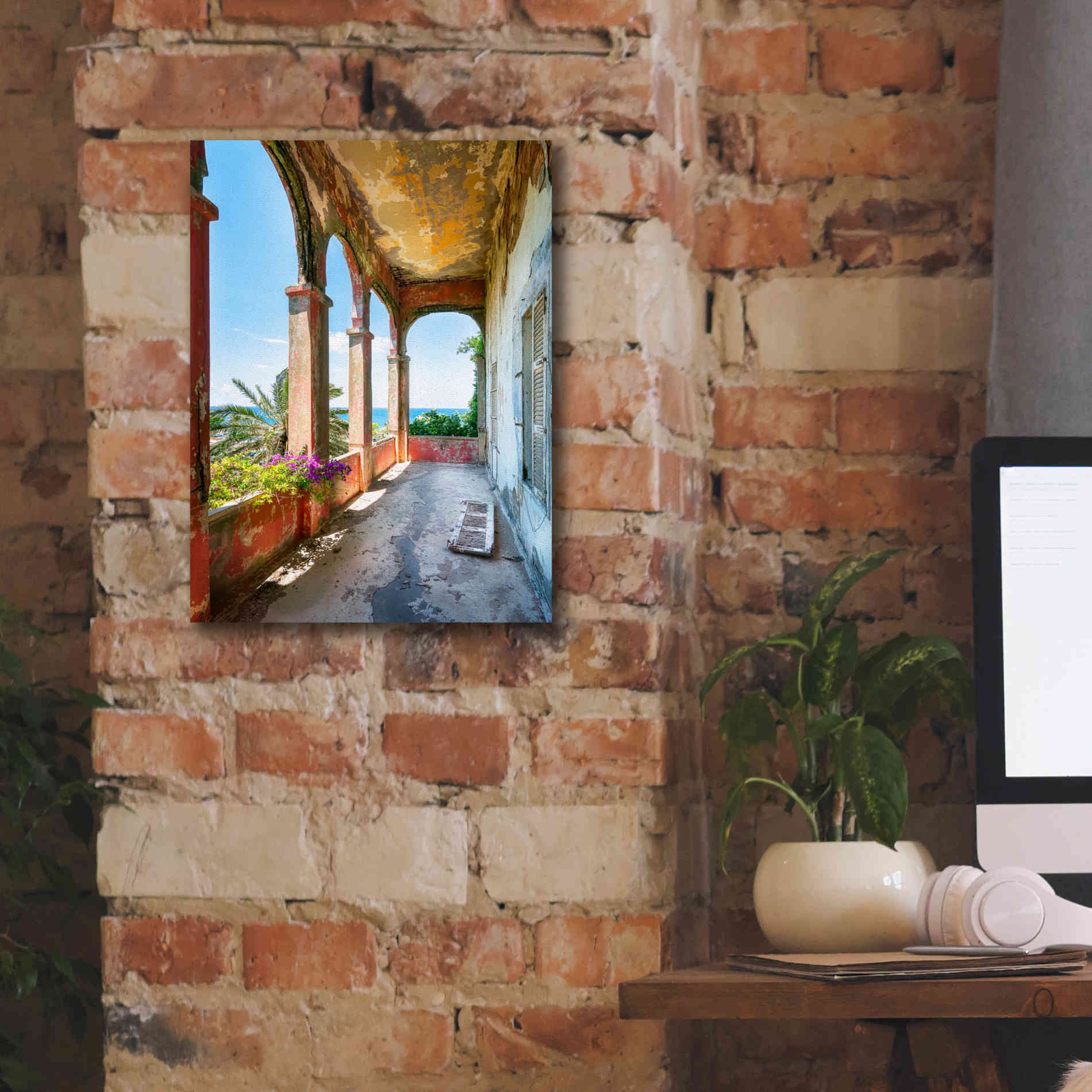 'Romantic Balcony' by Roman Robroek Giclee Canvas Wall Art,12 x 16