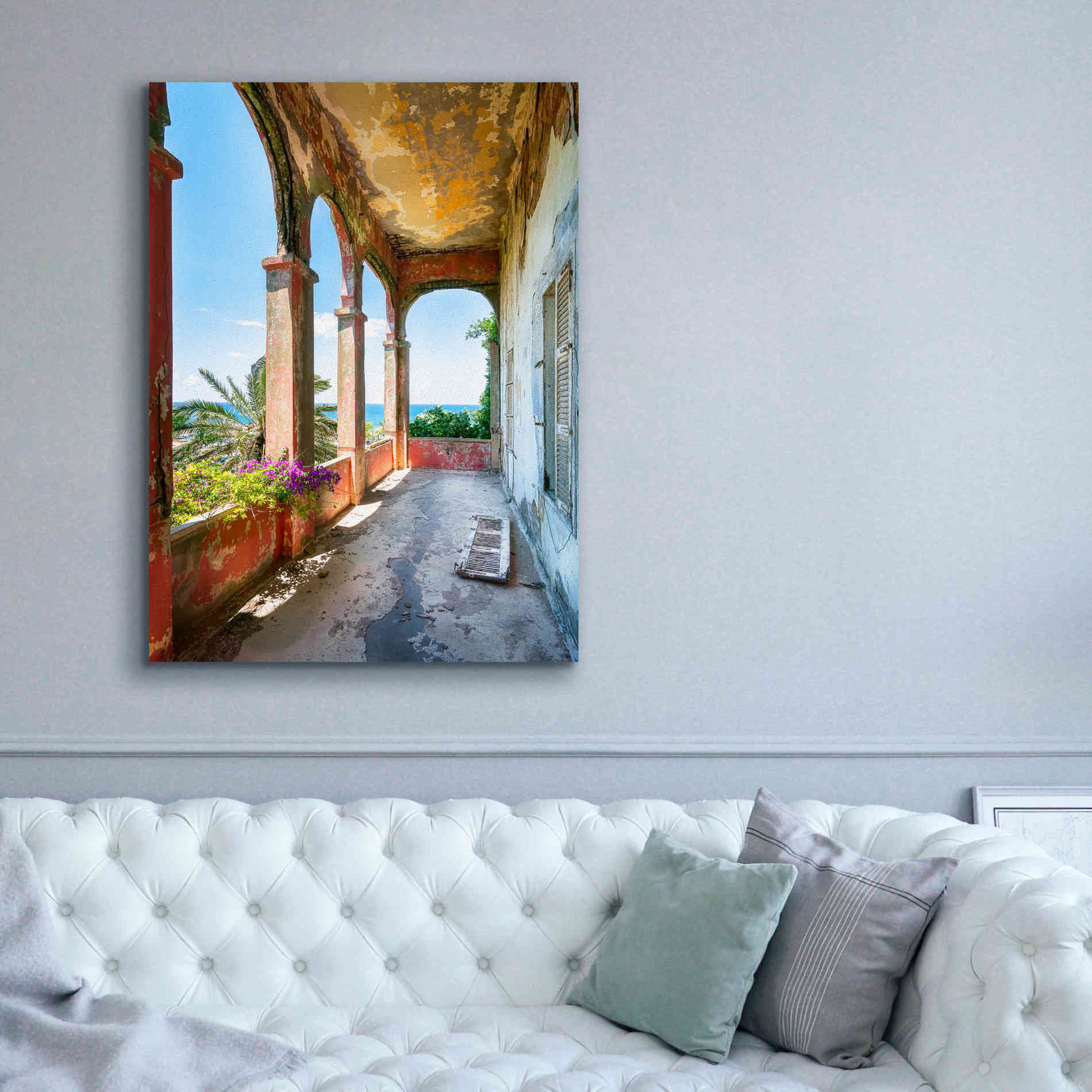 'Romantic Balcony' by Roman Robroek Giclee Canvas Wall Art,40 x 54