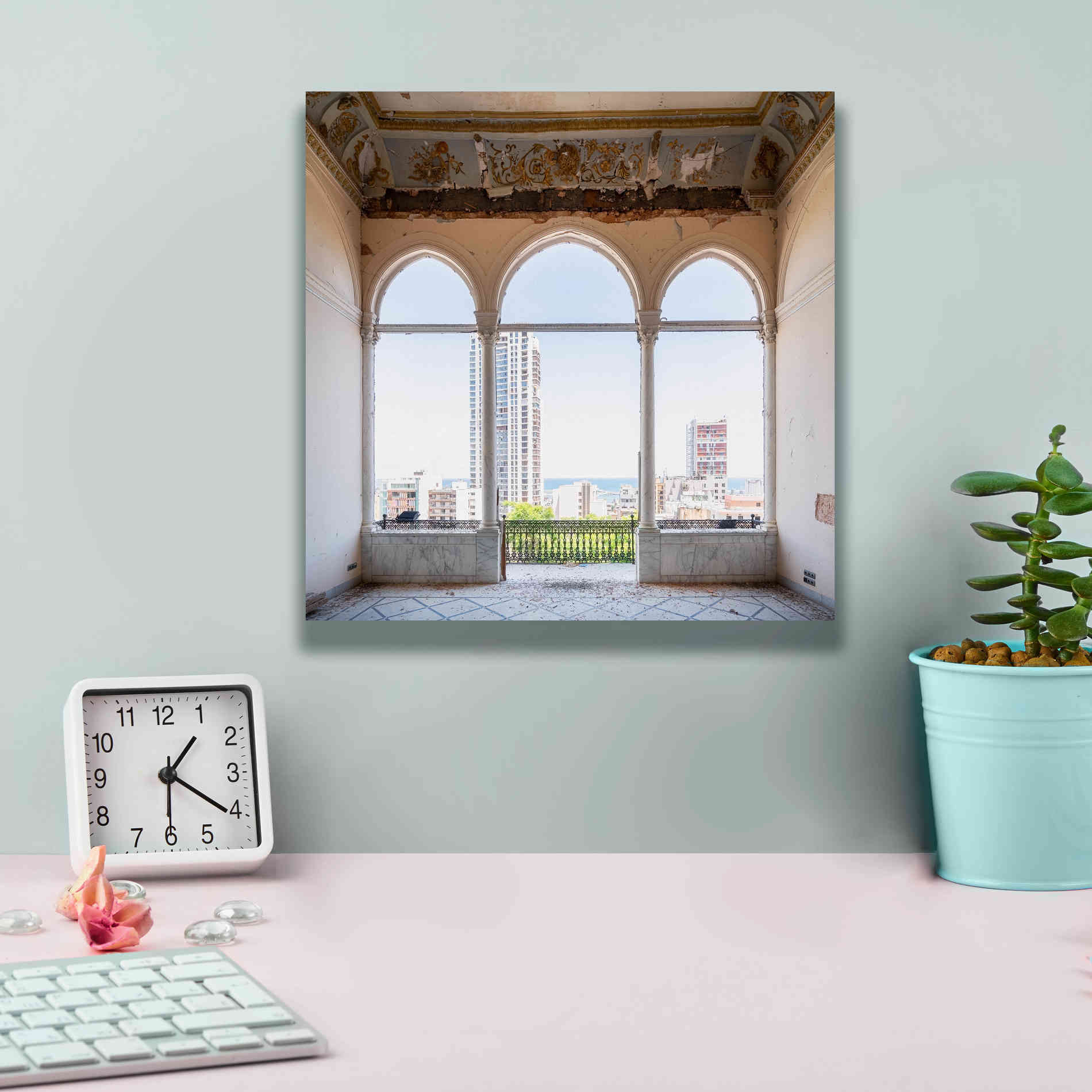 'View At The Sea' by Roman Robroek Giclee Canvas Wall Art,12 x 12