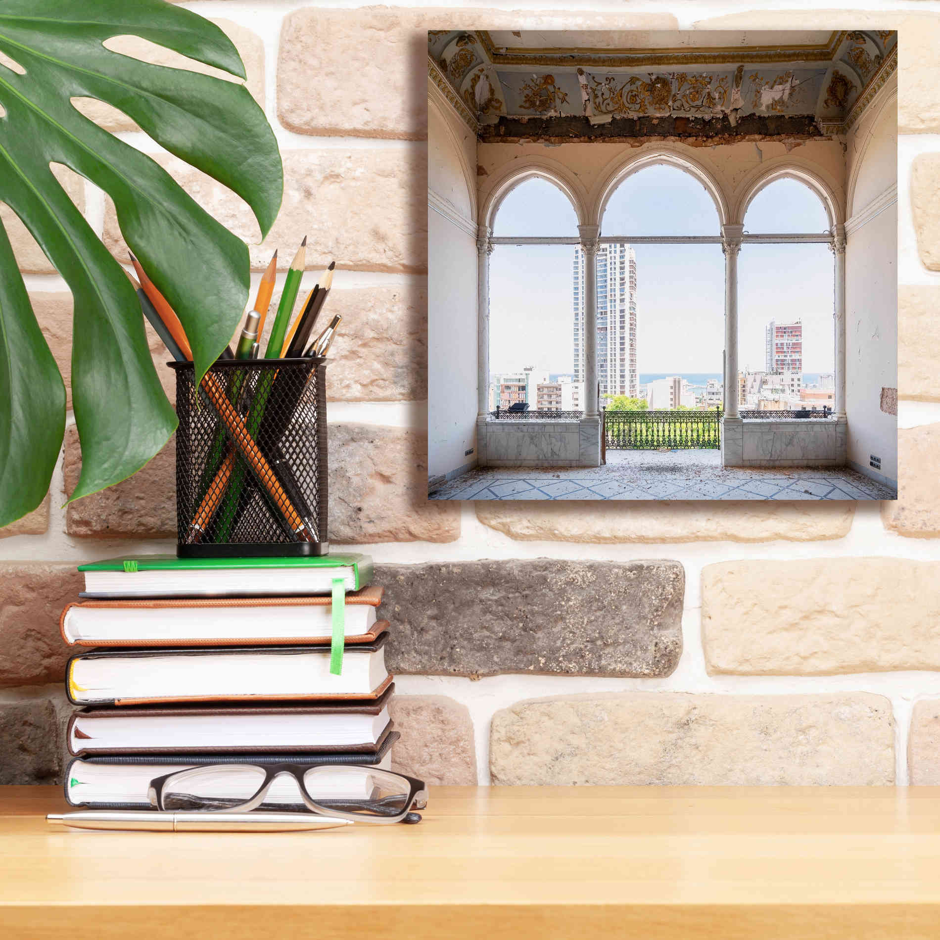 'View At The Sea' by Roman Robroek Giclee Canvas Wall Art,12 x 12