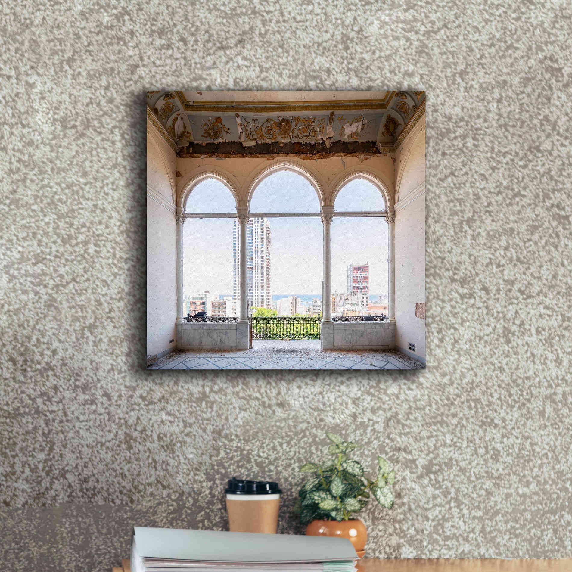 'View At The Sea' by Roman Robroek Giclee Canvas Wall Art,18 x 18