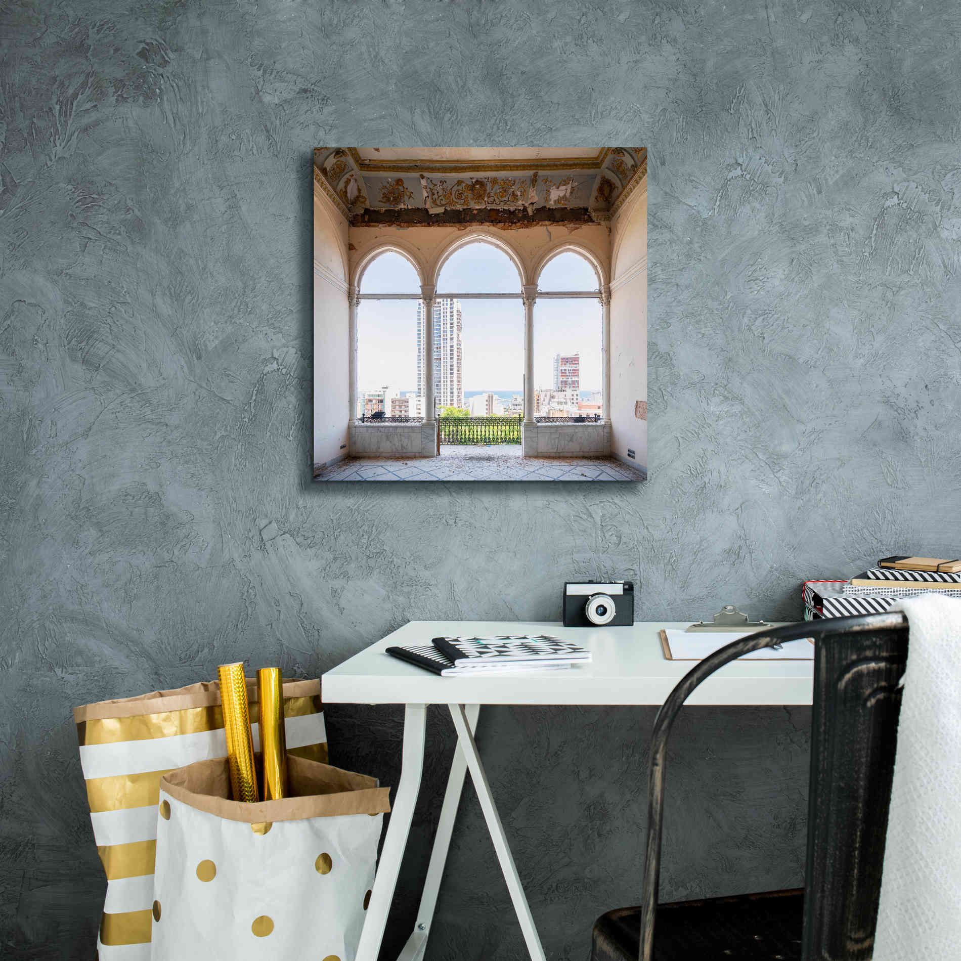 'View At The Sea' by Roman Robroek Giclee Canvas Wall Art,18 x 18