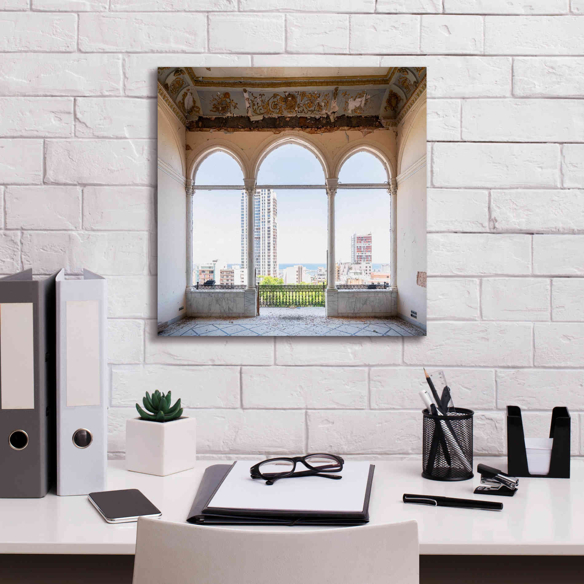 'View At The Sea' by Roman Robroek Giclee Canvas Wall Art,18 x 18