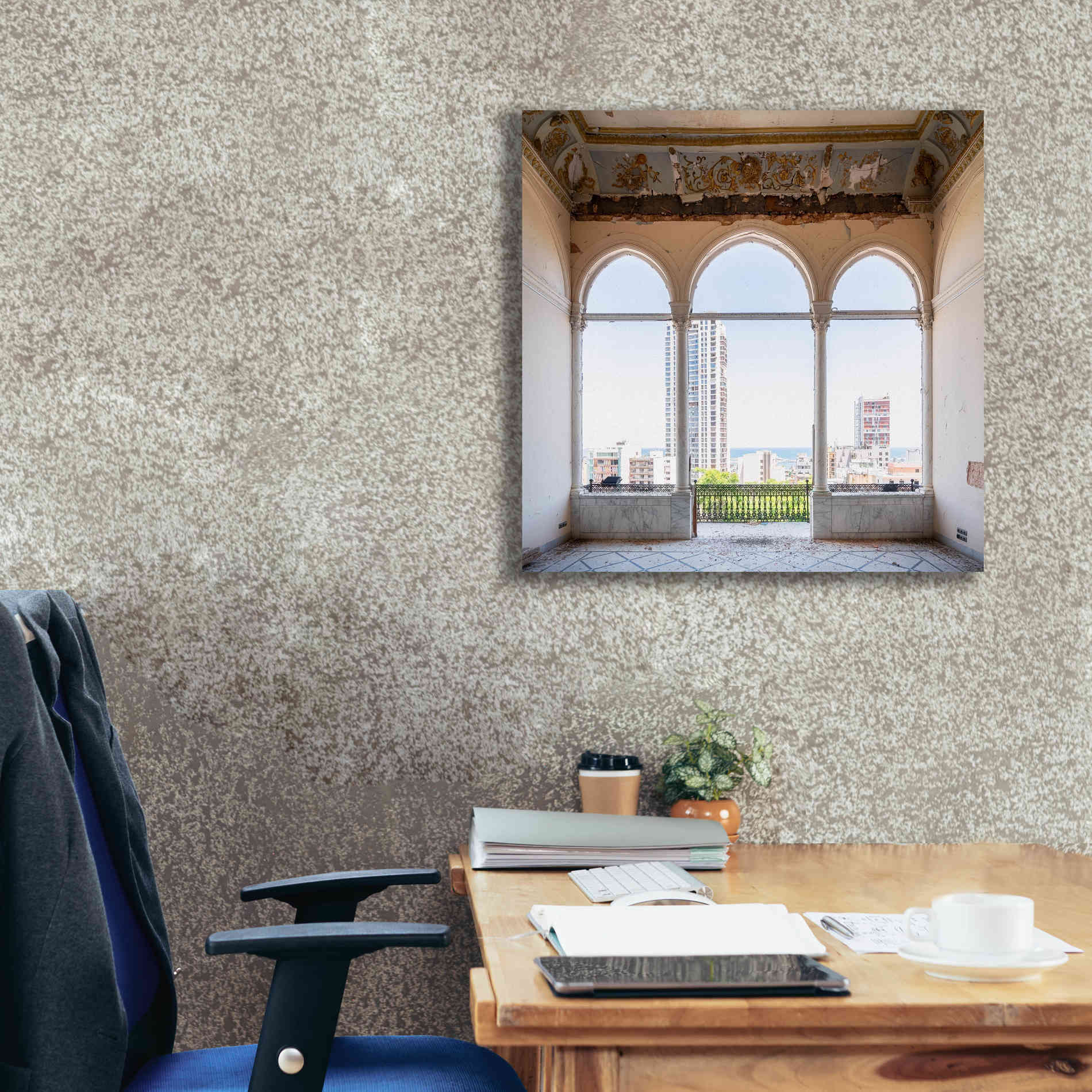 'View At The Sea' by Roman Robroek Giclee Canvas Wall Art,26 x 26