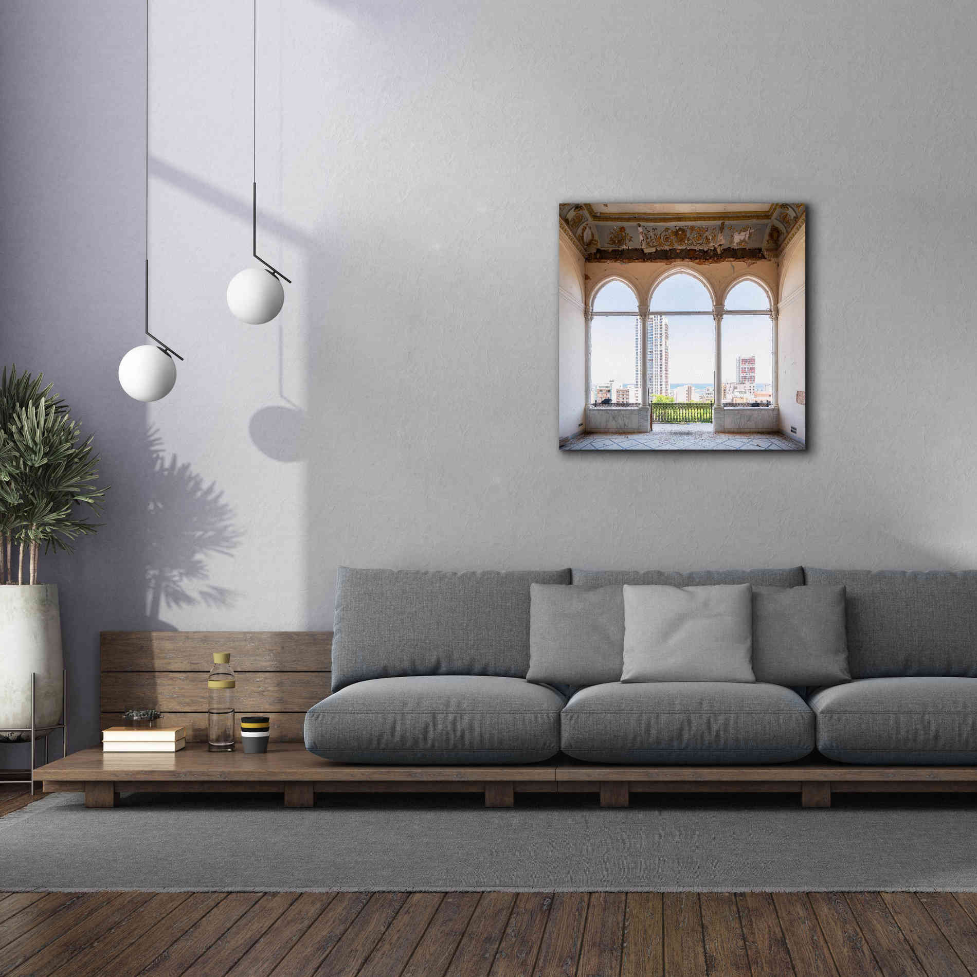 'View At The Sea' by Roman Robroek Giclee Canvas Wall Art,37 x 37