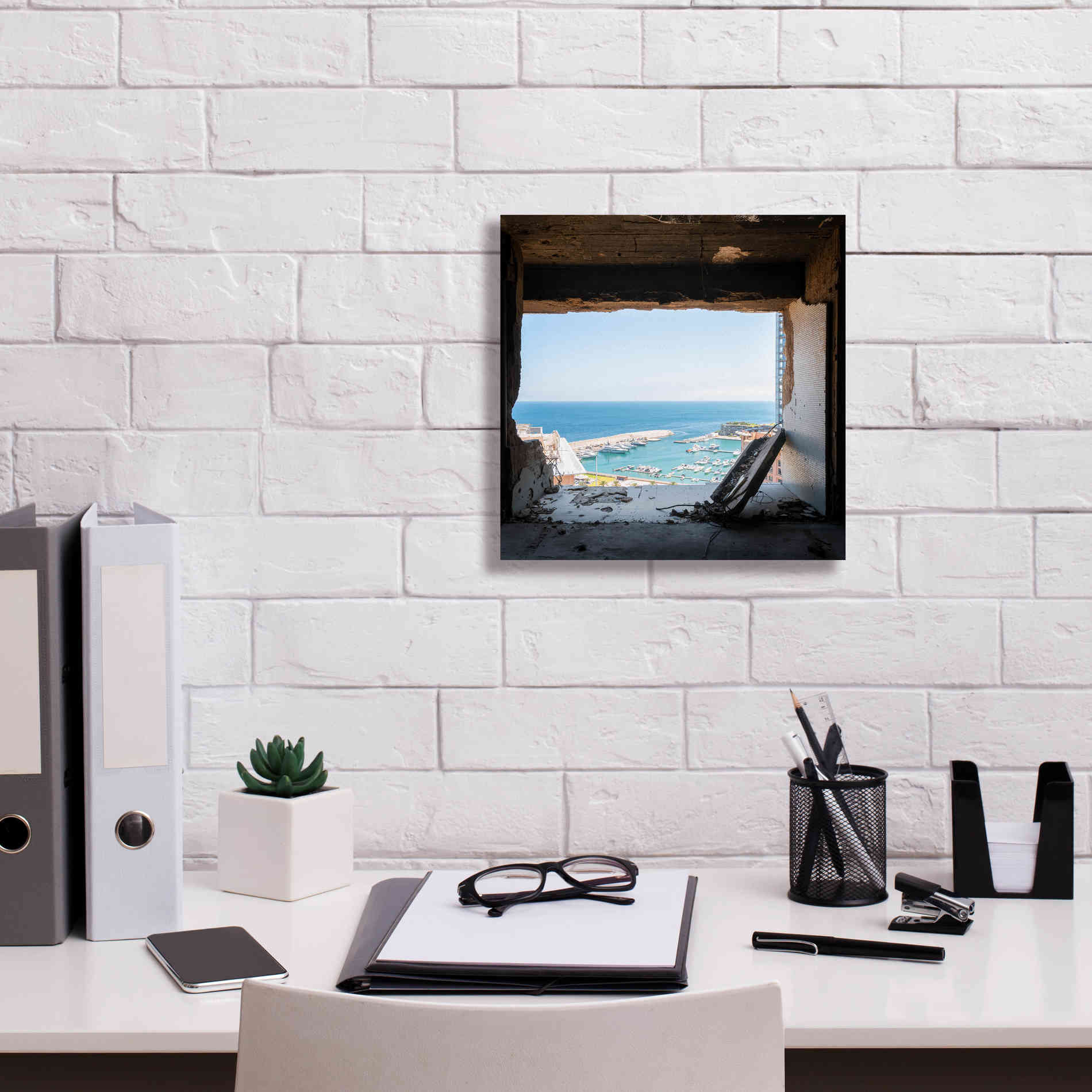 'Broken Sea View' by Roman Robroek Giclee Canvas Wall Art,12 x 12