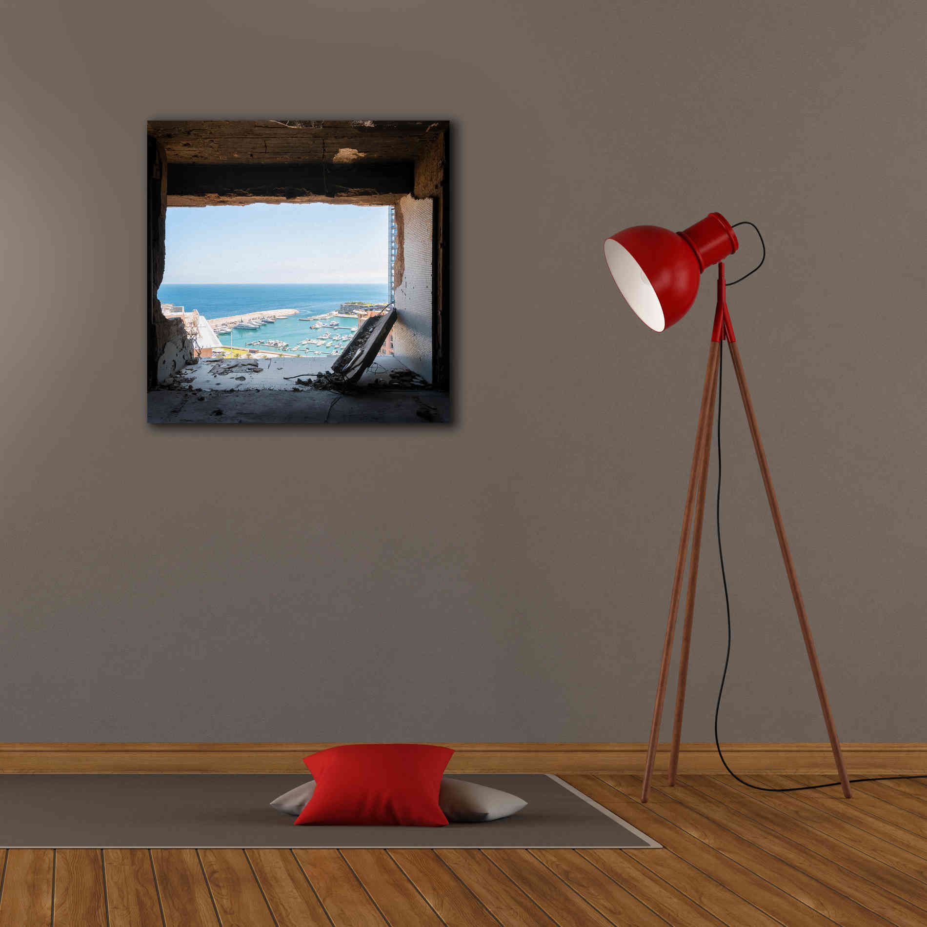 'Broken Sea View' by Roman Robroek Giclee Canvas Wall Art,26 x 26