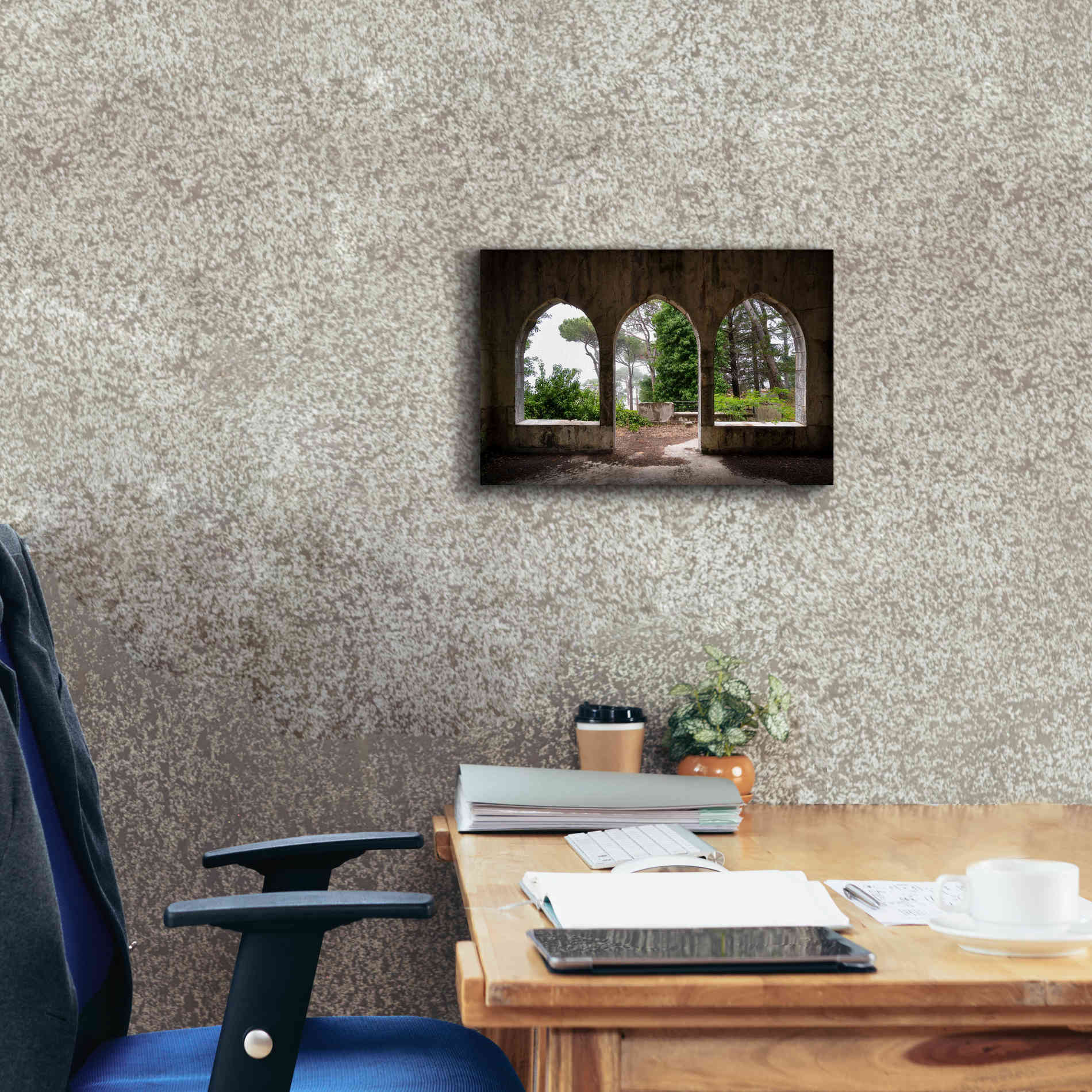 'Tripple Arches' by Roman Robroek Giclee Canvas Wall Art,18 x 12