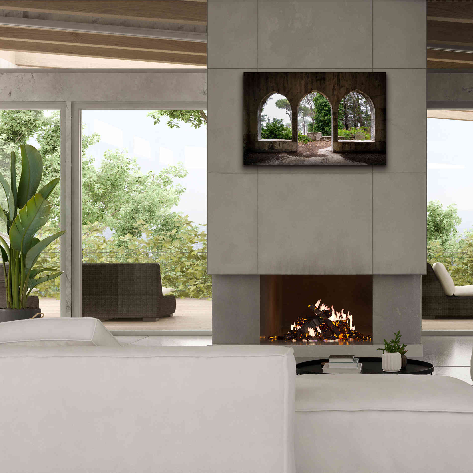 'Tripple Arches' by Roman Robroek Giclee Canvas Wall Art,40 x 26