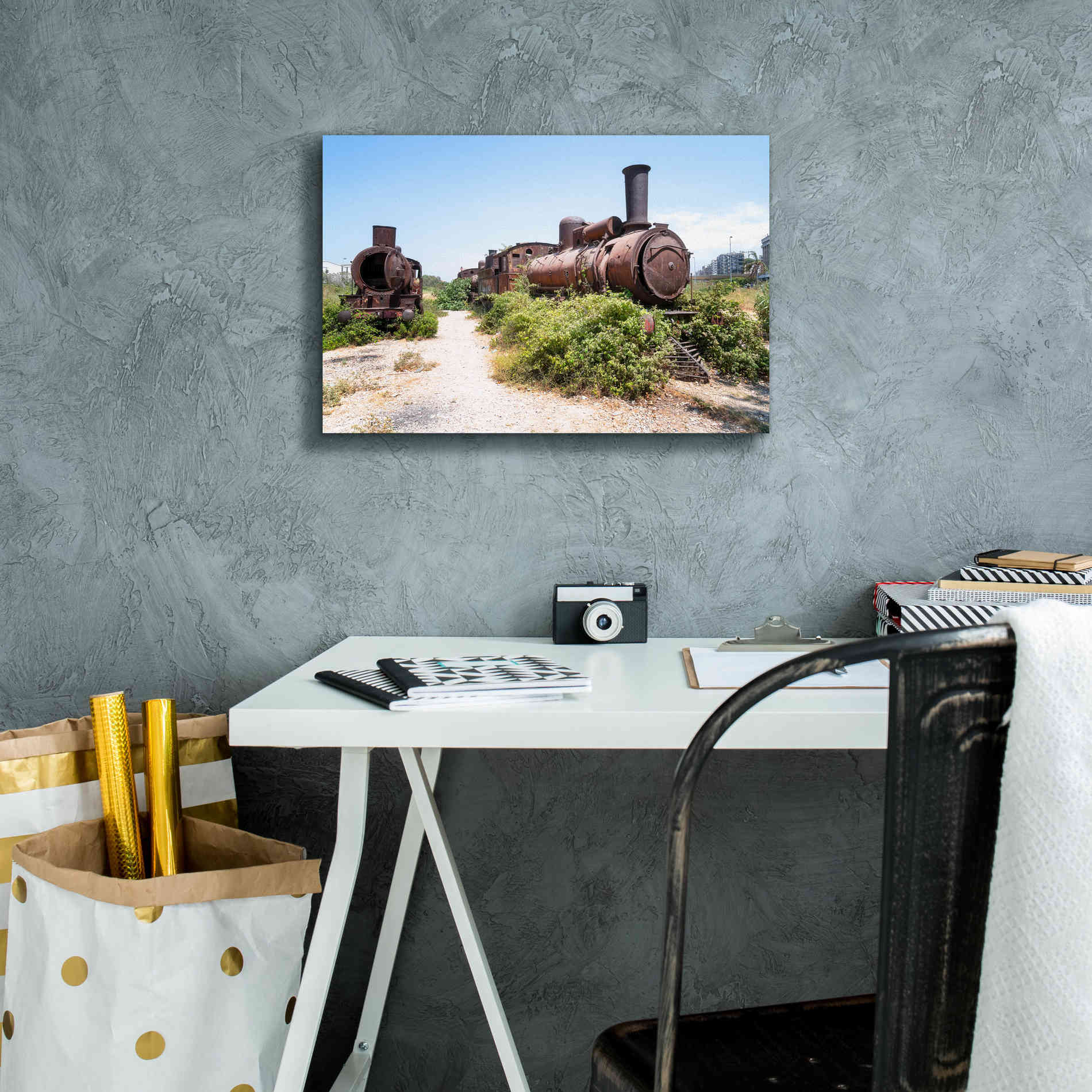 'Train Heritage' by Roman Robroek Giclee Canvas Wall Art,18 x 12