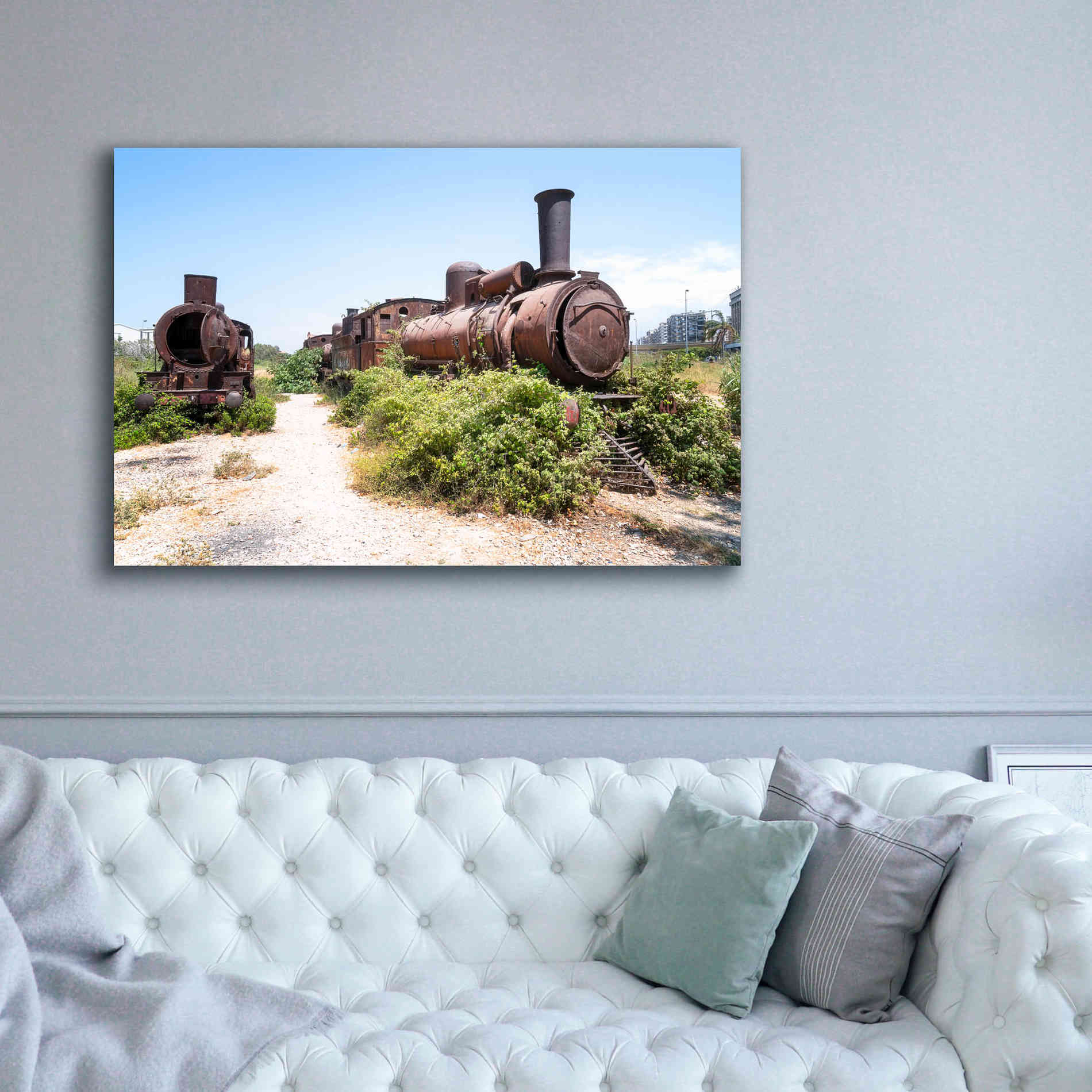 'Train Heritage' by Roman Robroek Giclee Canvas Wall Art,60 x 40