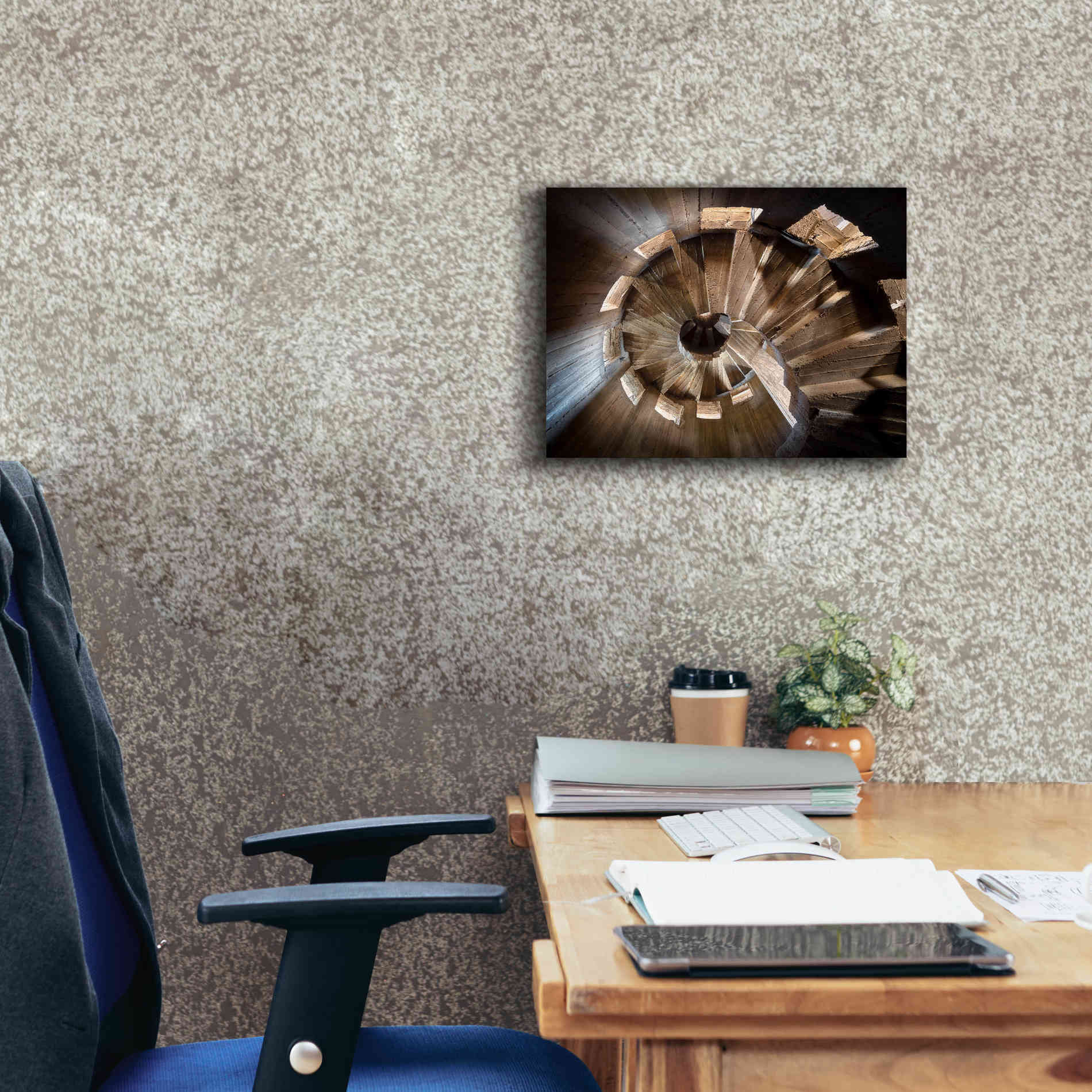 'Shadow In The Staircase' by Roman Robroek Giclee Canvas Wall Art,16 x 12