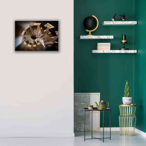 Image of 'Shadow In The Staircase' by Roman Robroek Giclee Canvas Wall Art,26 x 18