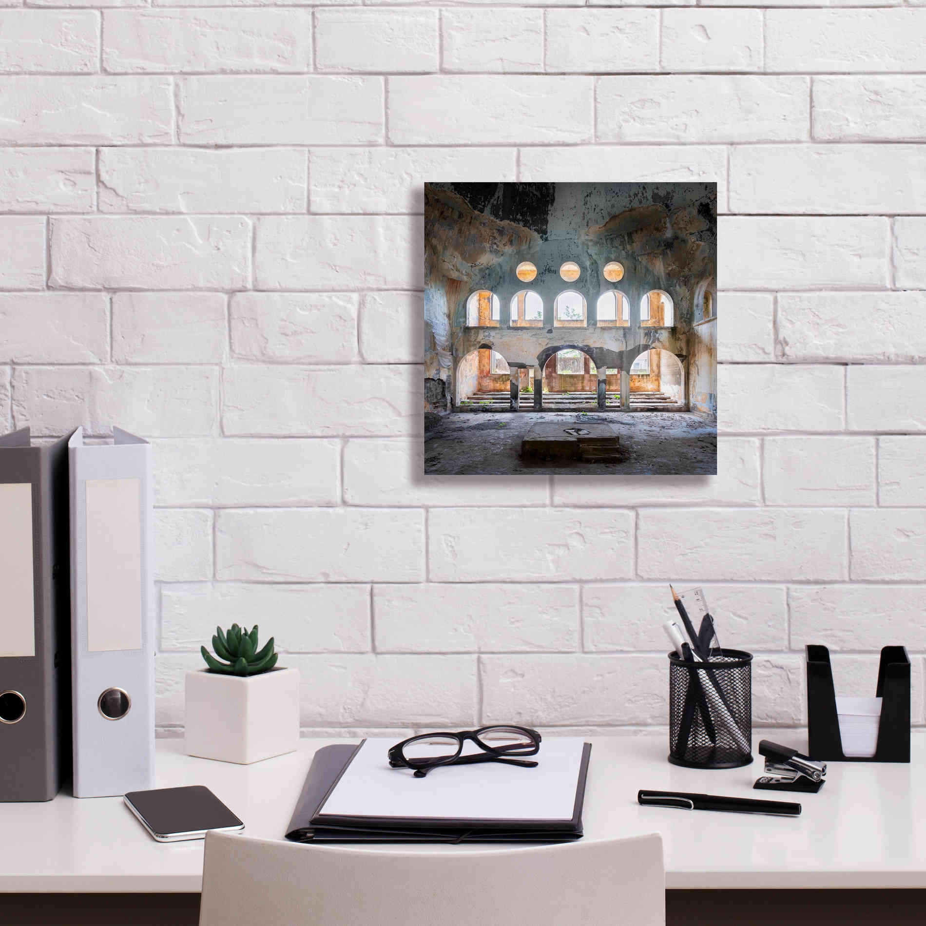 'Abandoned Synagogue' by Roman Robroek Giclee Canvas Wall Art,12 x 12
