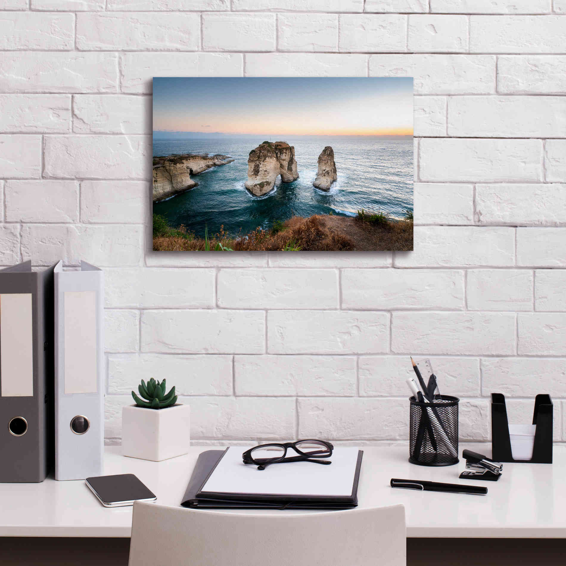 'Pigeon Rocks' by Roman Robroek Giclee Canvas Wall Art,18 x 12