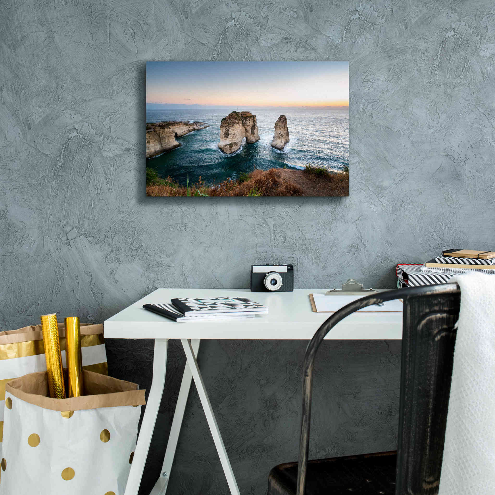 'Pigeon Rocks' by Roman Robroek Giclee Canvas Wall Art,18 x 12